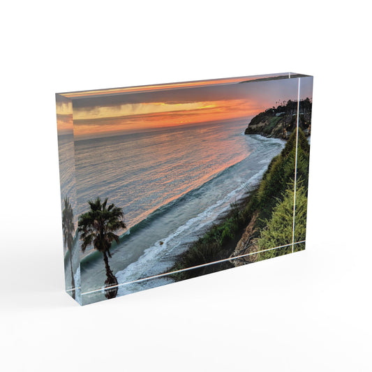 Swamis Vibe Surf and Sunsets Swamis Photo Block #215 Swamis Beach Coastal Sunset Photo Block, Decorative Home Office Décor, Unique Gift for Nature Lovers, Wedding or Anniversary Keepsake, Beach Art