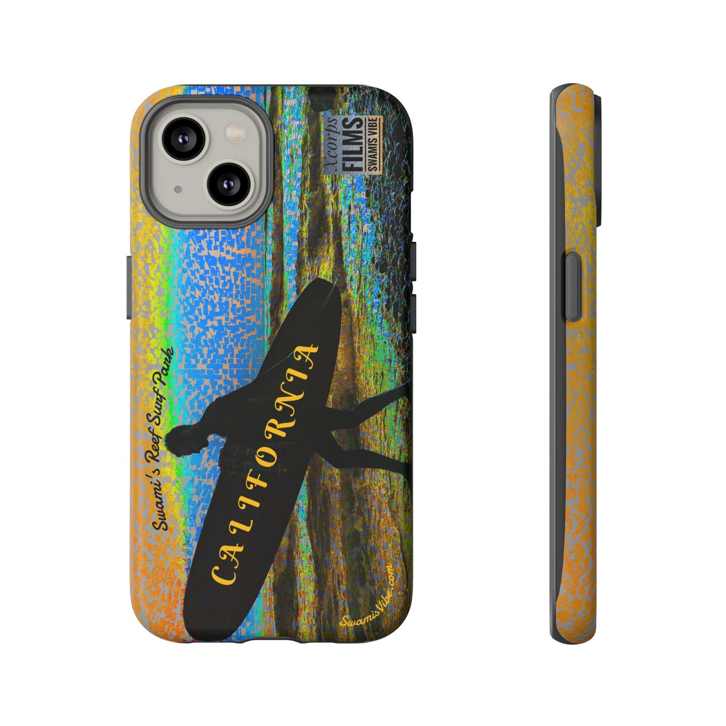 Swamis Vibe Encinitas California JSE Phone Case Designs #1 Swamis Beach Vibe California Surf Phone Case, Tropical Vibes, Ideal for Beach Lovers, Unique Gift for Summer, Vacation Accessories, Trendy Style