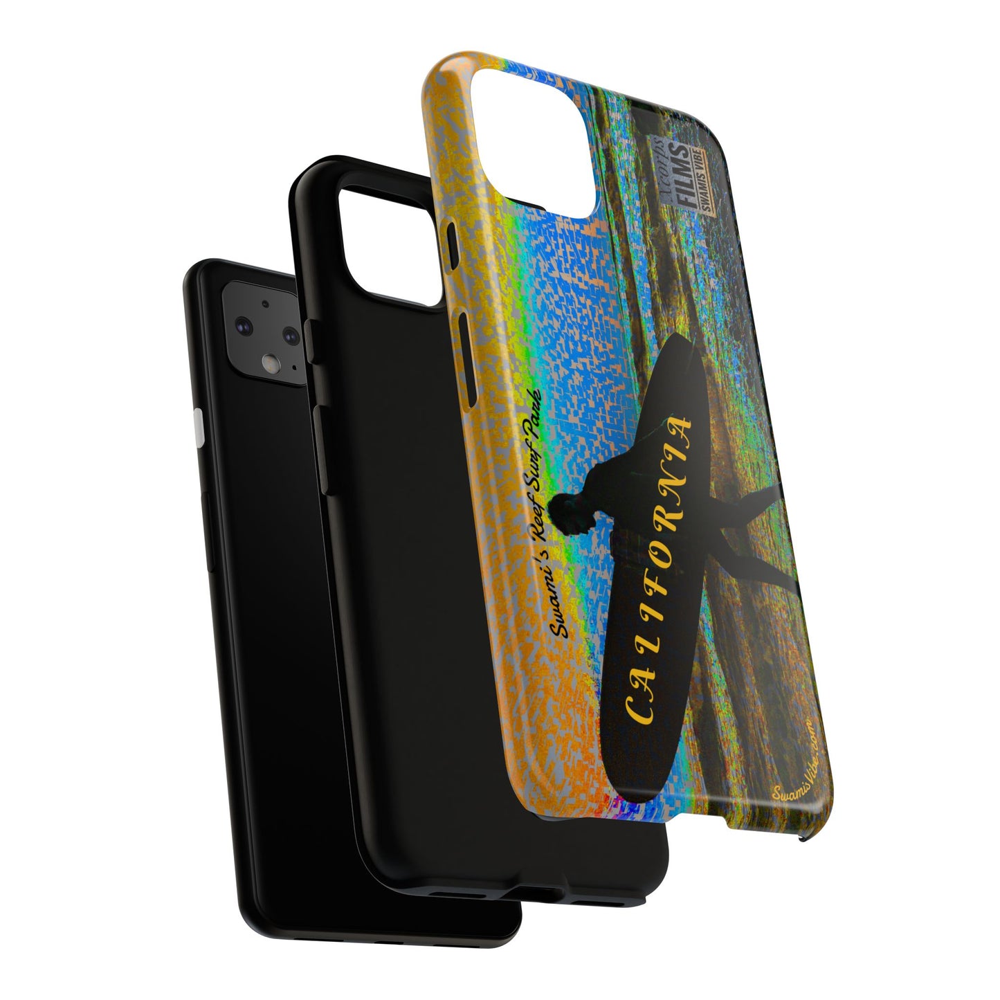 Swamis Vibe Encinitas California JSE Phone Case Designs #1 Swamis Beach Vibe California Surf Phone Case, Tropical Vibes, Ideal for Beach Lovers, Unique Gift for Summer, Vacation Accessories, Trendy Style