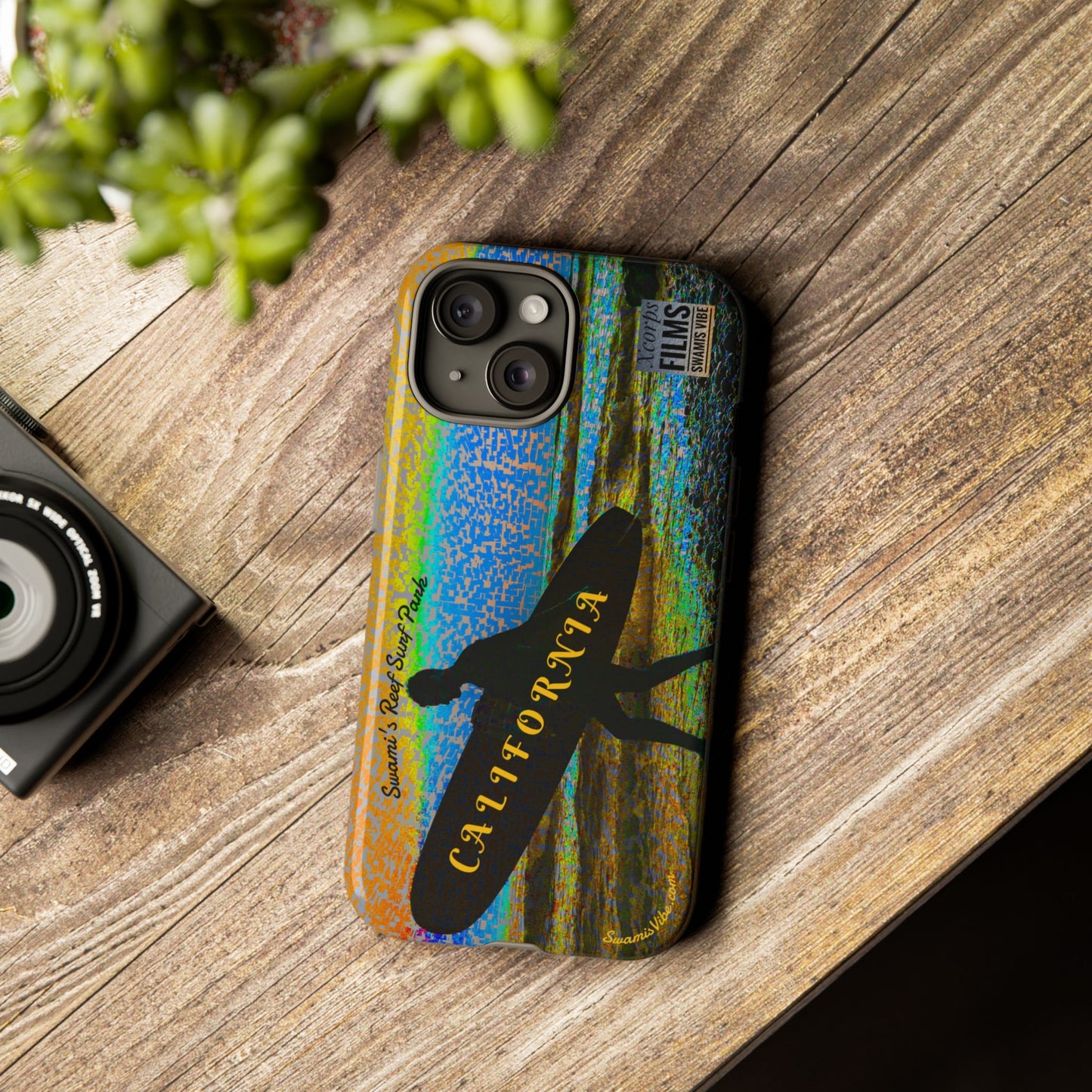 Swamis Vibe Encinitas California JSE Phone Case Designs #1 Swamis Beach Vibe California Surf Phone Case, Tropical Vibes, Ideal for Beach Lovers, Unique Gift for Summer, Vacation Accessories, Trendy Style