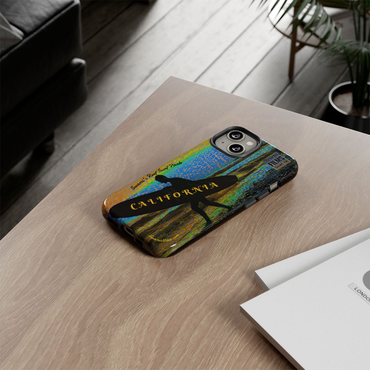 Swamis Vibe Encinitas California JSE Phone Case Designs #1 Swamis Beach Vibe California Surf Phone Case, Tropical Vibes, Ideal for Beach Lovers, Unique Gift for Summer, Vacation Accessories, Trendy Style