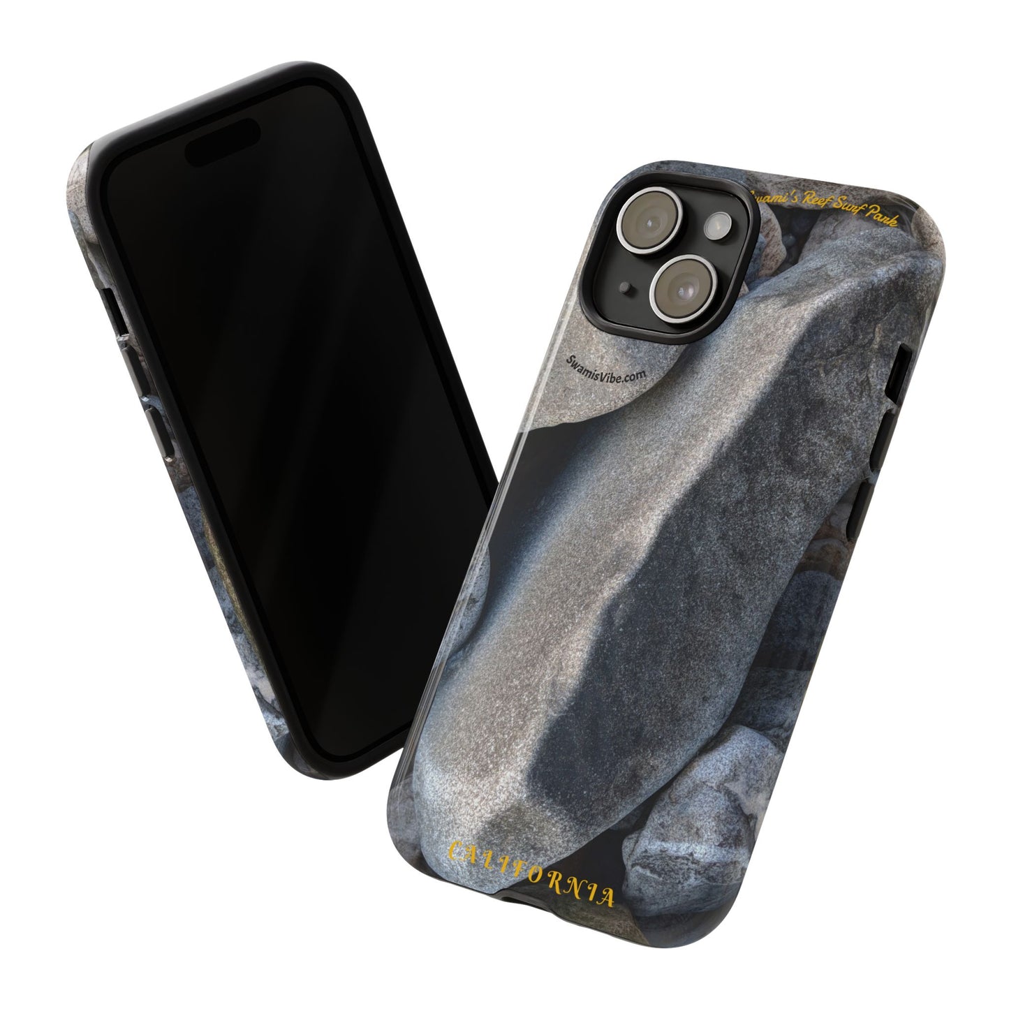 Swamis Vibe Encinitas California JSE Phone Case Designs #3. Swamis Beach Melted Rocks Durable Phone Case with Rock Design, Tough Cases for Outdoorsy Souls, Unique Gift for Nature Lovers, Perfect for Hiking and Adventure