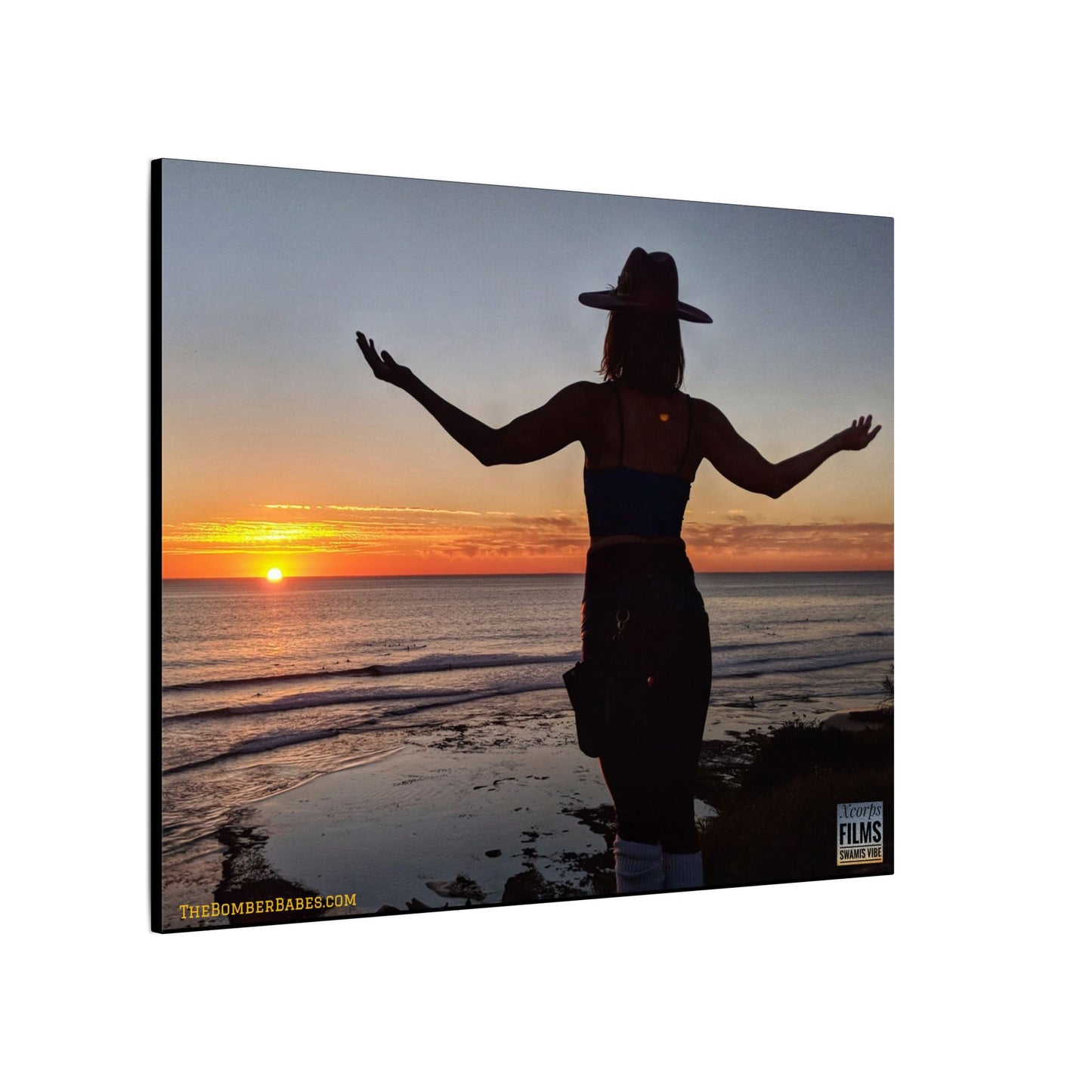 Swamis Vibe Encinitas California JSE Photograph #334 Swamis Sunset Tribute Wall Art, Matte Canvas Print, Beach Decor, Inspirational Home Decor, Gift for Nature Lovers, Relaxing Artwork