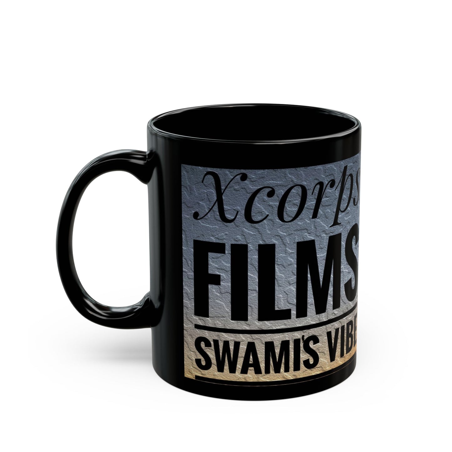 Swamis Vibe Encinitas California JSE Designs #1 Xcorps Films Swamis Vibe Ceramic Mug Swamis Vibe Black Coffee Mug - Stylish Ceramic Drinkware, Filmmaker Gift, Unique Home Decor, Ideal for Birthdays & Celebrations