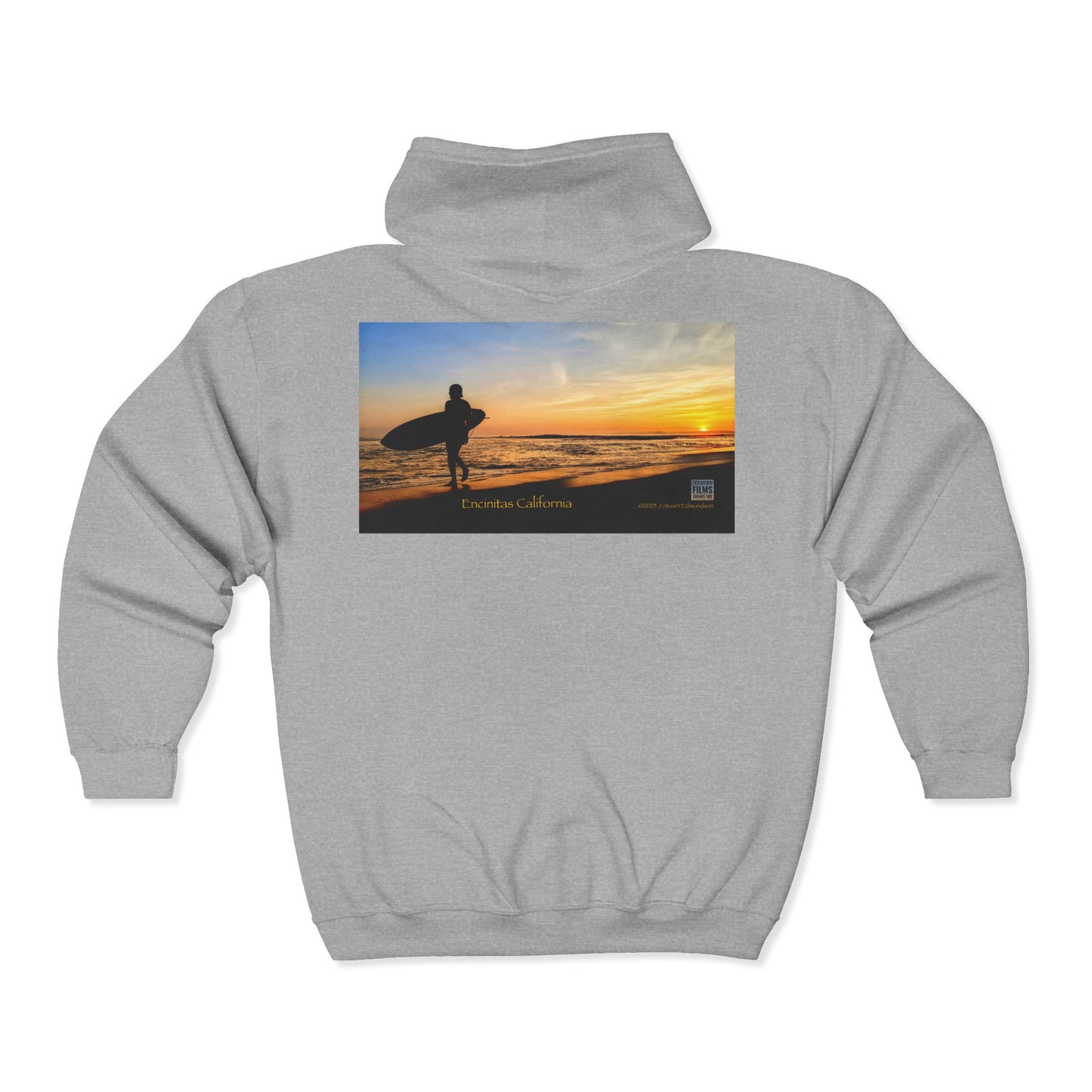 Swamis Vibe Encinitas California JSE Designs custom Hoodie #1 Swamis Beach Vibe California Sunset Unisex Hoodie, Beach Lover Gift, Surfing Hoodie, Casual Wear, Travel Clothing, Unisex Full Zip Sweatshirt