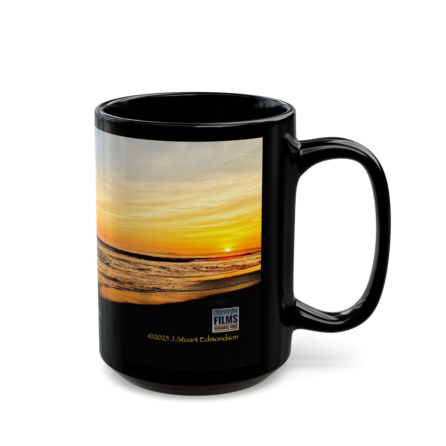 Swamis Vibe Encinitas California JSE Designs #3 Swamis Surfer Ceramic Mug Sunset Beach Vibes Mug, Surfing Gift, Coffee Cup, Ocean Lover, Encinitas California Mug, Beach Decor, Gift for Him/Her