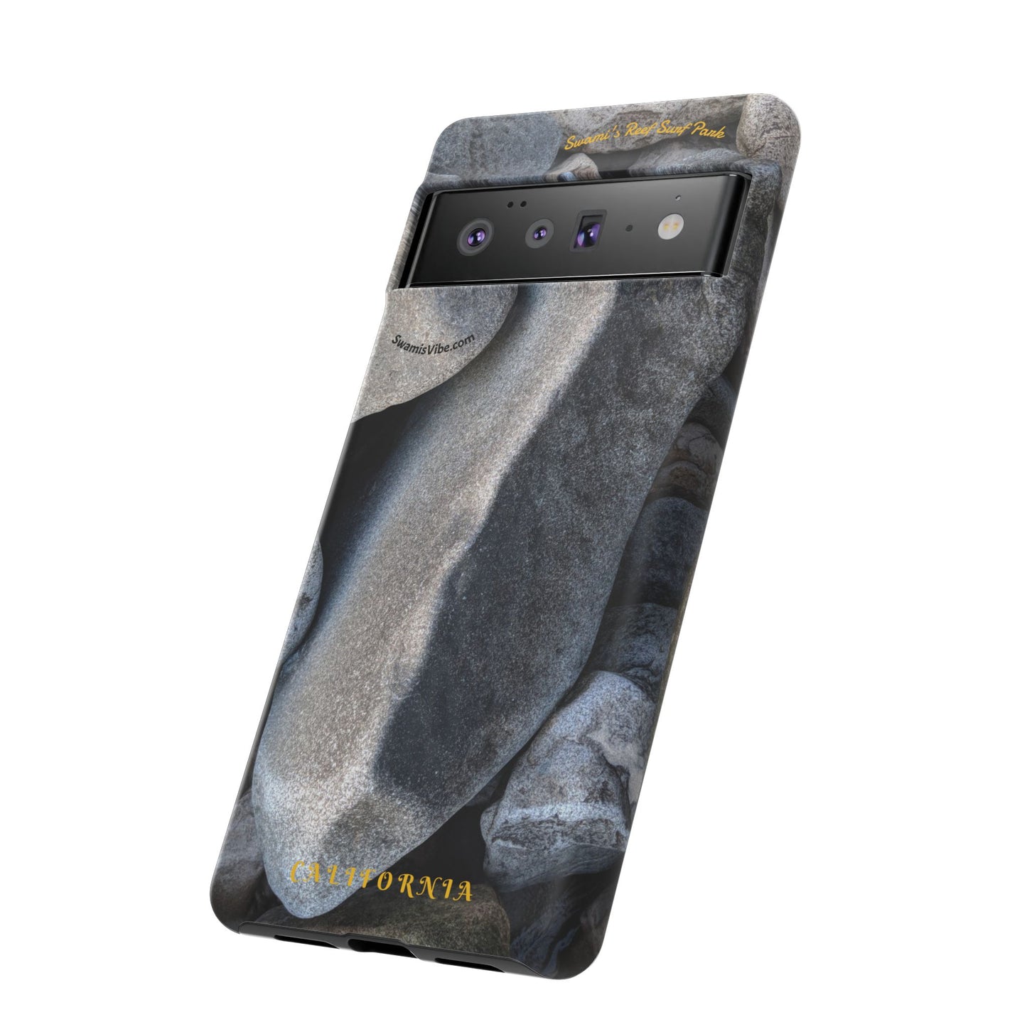 Swamis Vibe Encinitas California JSE Phone Case Designs #3. Swamis Beach Melted Rocks Durable Phone Case with Rock Design, Tough Cases for Outdoorsy Souls, Unique Gift for Nature Lovers, Perfect for Hiking and Adventure