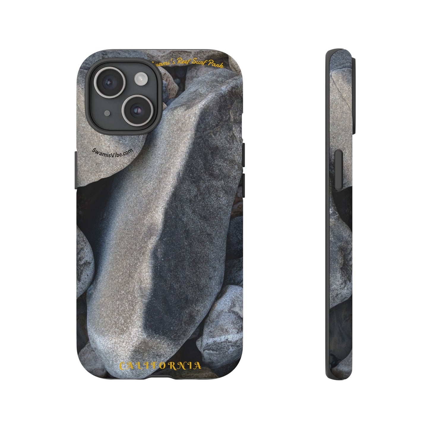 Swamis Vibe Encinitas California JSE Phone Case Designs #3. Swamis Beach Melted Rocks Durable Phone Case with Rock Design, Tough Cases for Outdoorsy Souls, Unique Gift for Nature Lovers, Perfect for Hiking and Adventure