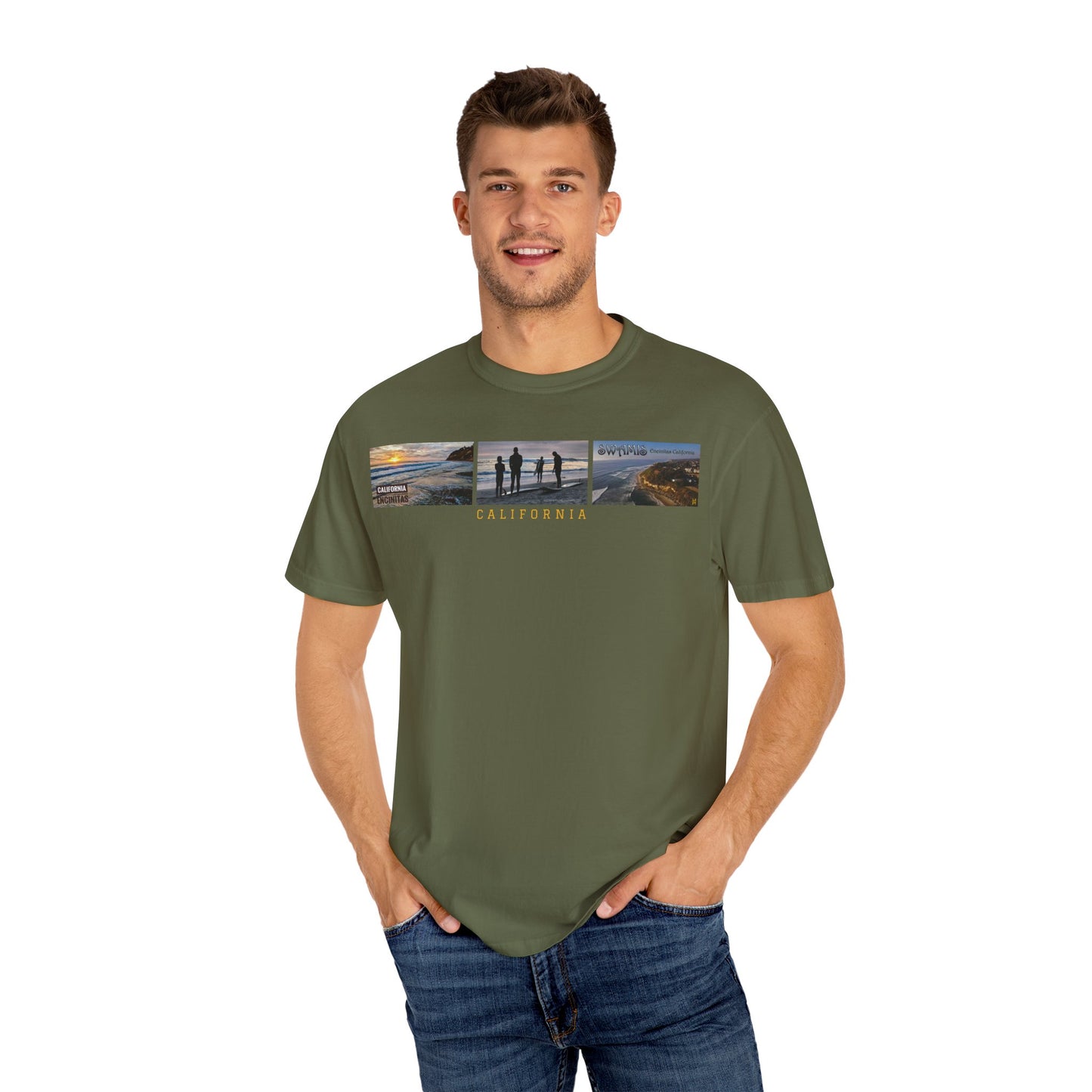 Swamis Vibe JSE Designs unisex garment-dyed t-shirt #151 Swamis Surf Park California Surfing T-Shirt, Beach Vibes Tee, Garment-Dyed Apparel, Unisex Summer Shirt, Gift for Surfers
