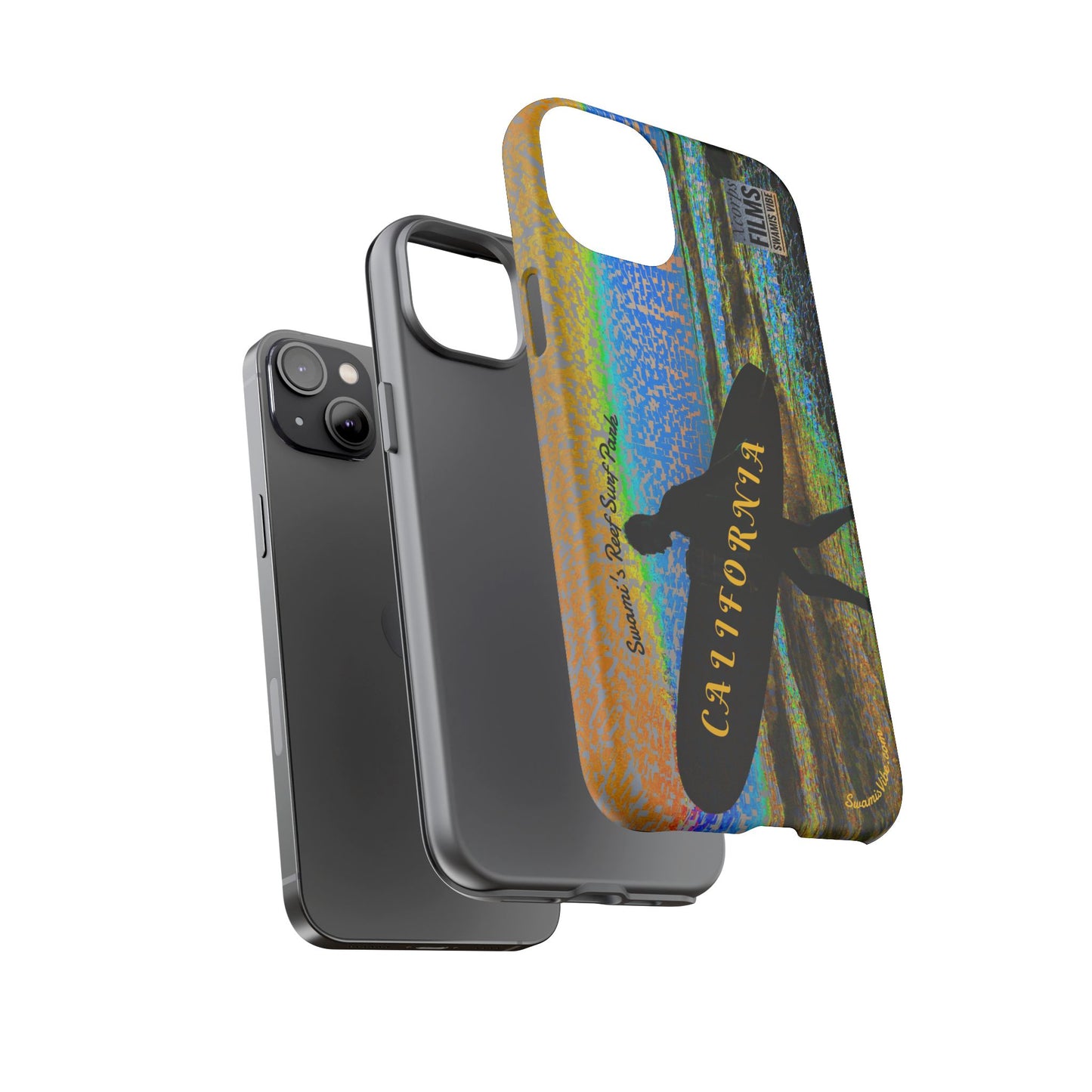 Swamis Vibe Encinitas California JSE Phone Case Designs #1 Swamis Beach Vibe California Surf Phone Case, Tropical Vibes, Ideal for Beach Lovers, Unique Gift for Summer, Vacation Accessories, Trendy Style