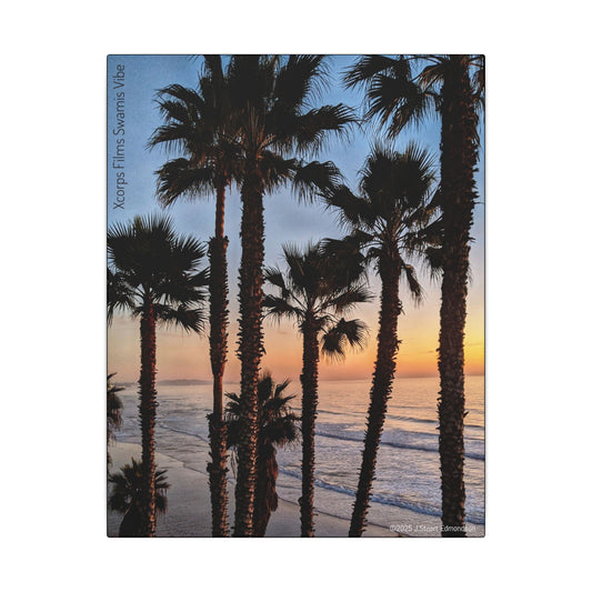 Swamis Vibe Encinitas California JSE Photograph #417 Swamis Park Palm Grove Coastal Sunset Canvas Print, Beach Wall Art, Home Decor, Coastal Decor, Ocean Landscape, Gift for Beach Lovers