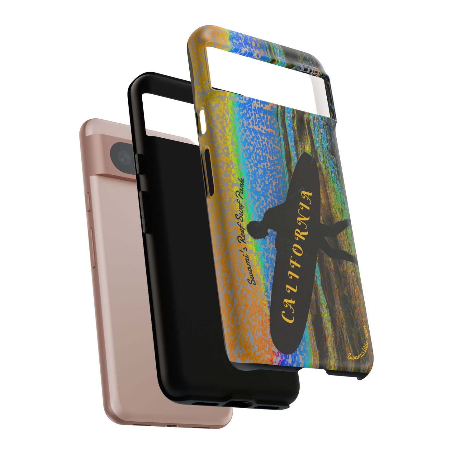 Swamis Vibe Encinitas California JSE Phone Case Designs #1 Swamis Beach Vibe California Surf Phone Case, Tropical Vibes, Ideal for Beach Lovers, Unique Gift for Summer, Vacation Accessories, Trendy Style