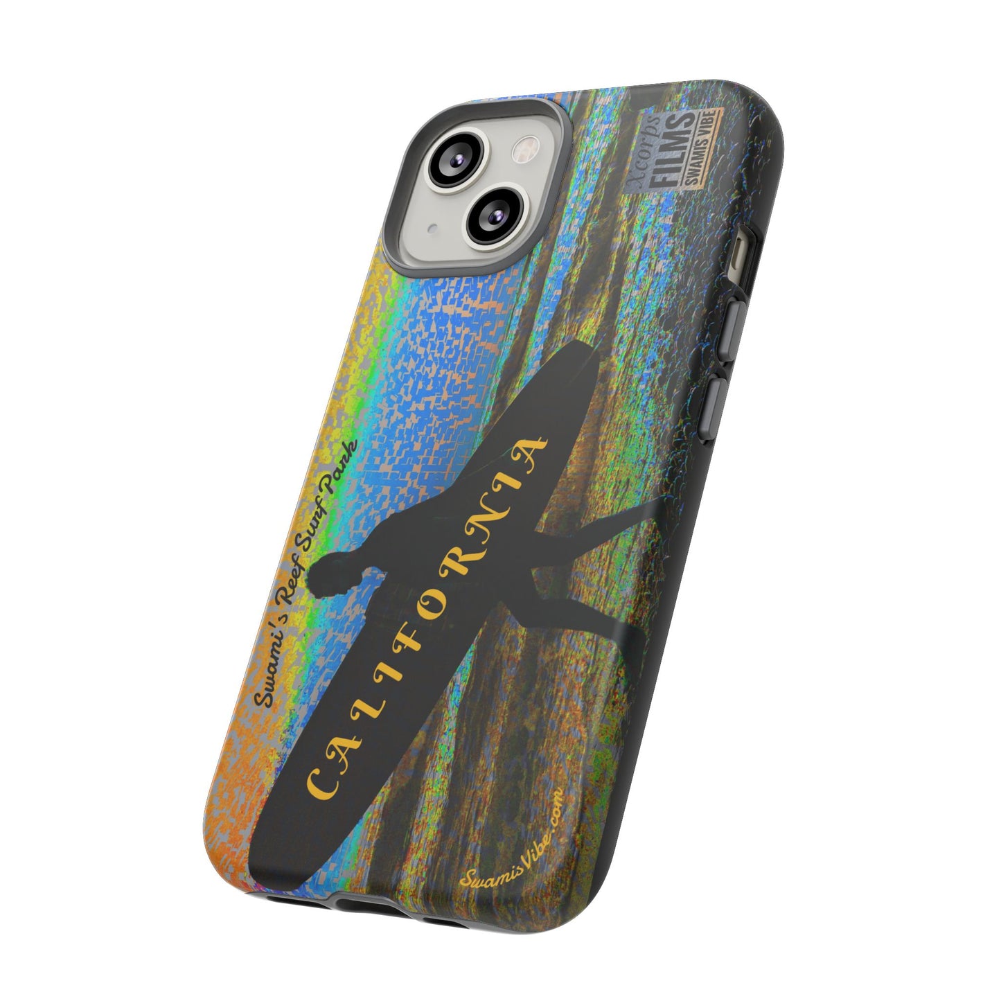 Swamis Vibe Encinitas California JSE Phone Case Designs #1 Swamis Beach Vibe California Surf Phone Case, Tropical Vibes, Ideal for Beach Lovers, Unique Gift for Summer, Vacation Accessories, Trendy Style