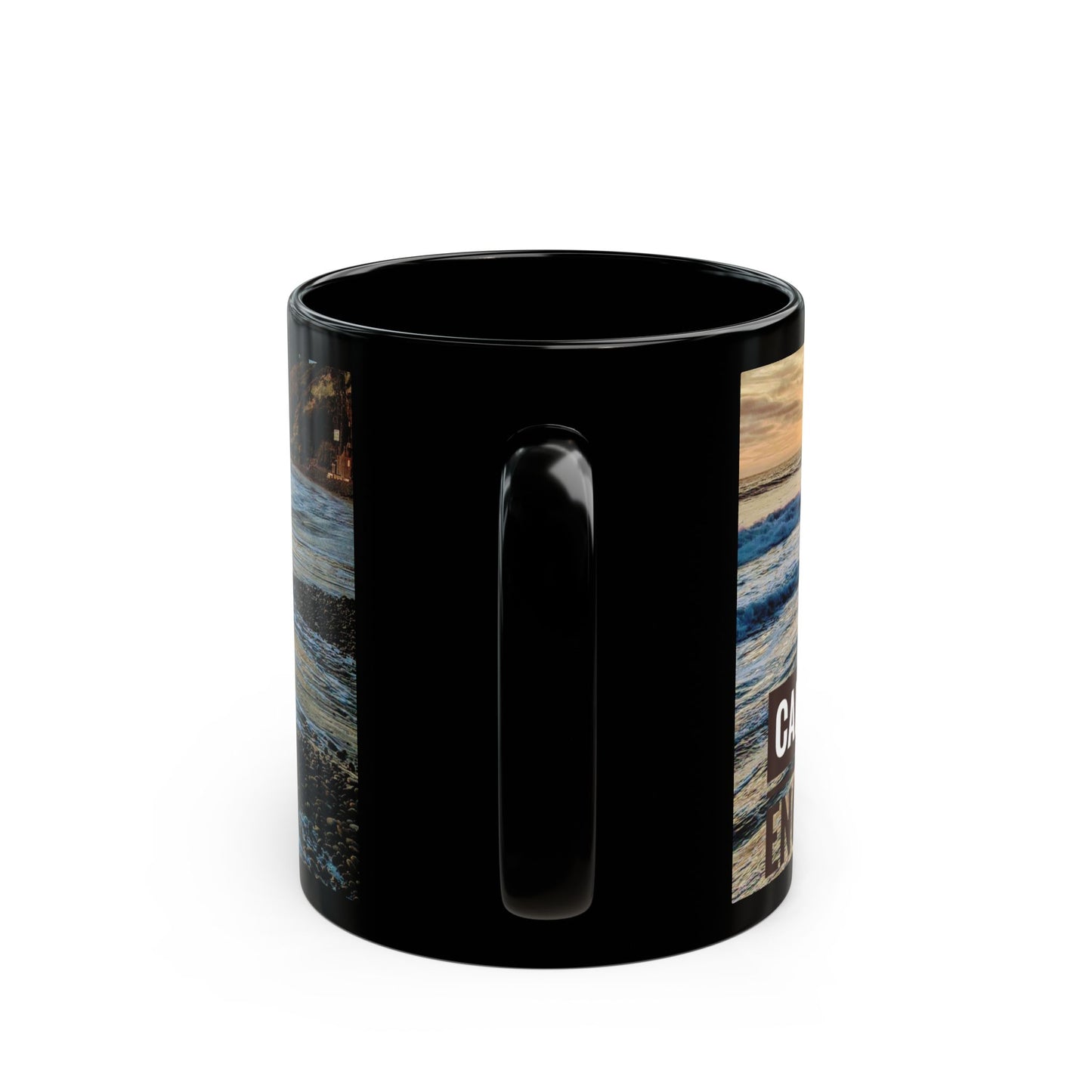 Swamis Vibe Encinitas California JSE Designs #4. Xcorps Films Swamis Vibe Ceramic Mug Serene Ocean Sunset Mug, Ideal for Beach Lovers, Great Gift for Birthdays, Holidays, Coffee & Tea Enthusiasts, Relaxing Vibes