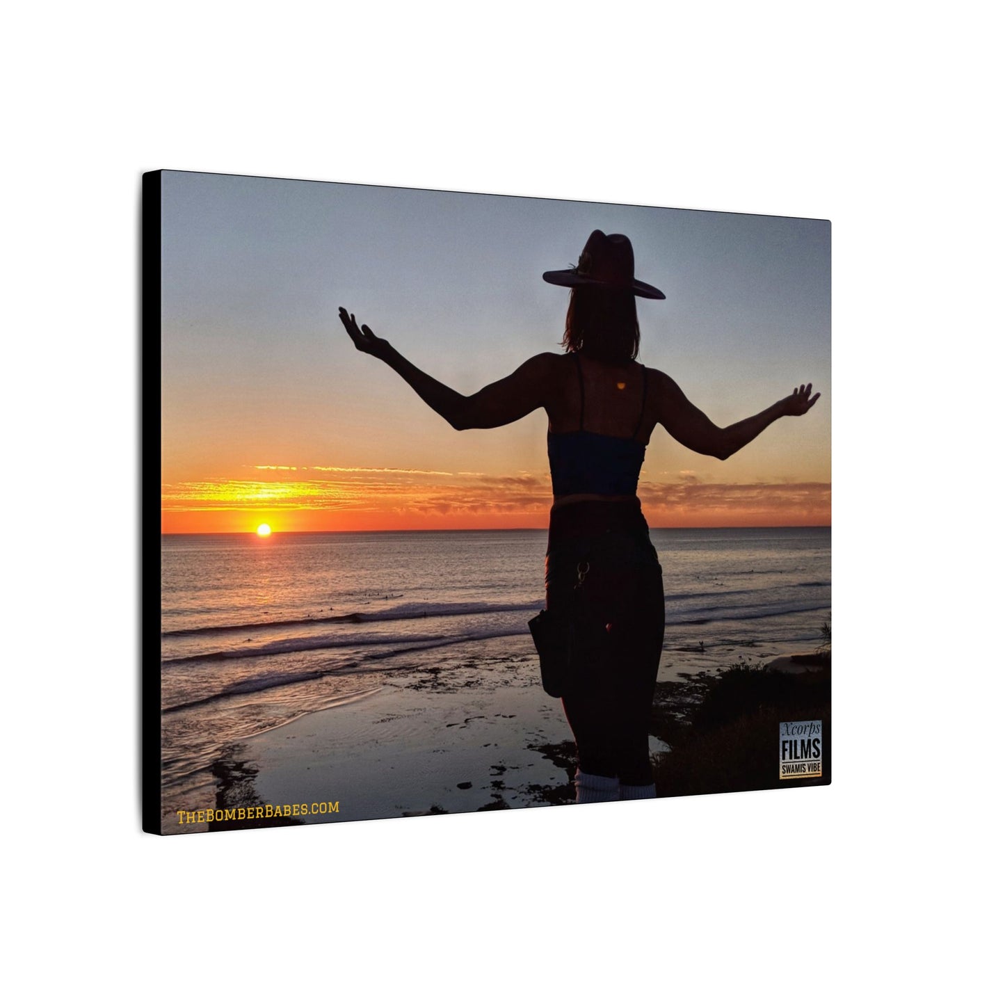 Swamis Vibe Encinitas California JSE Photograph #334 Swamis Sunset Tribute Wall Art, Matte Canvas Print, Beach Decor, Inspirational Home Decor, Gift for Nature Lovers, Relaxing Artwork