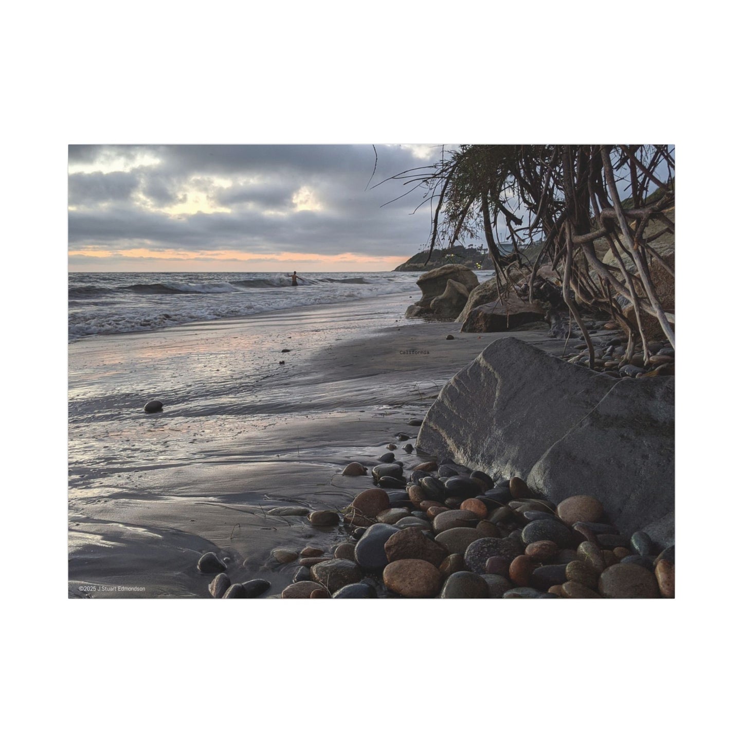 Swamis Vibe Encinitas California JSE Photography Canvas Print #1221 South Swamis Coastal Serenity Matte Canvas Print, Beach Decor, Ocean Wall Art, Nature Photography, Home Office Decoration