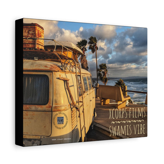 Swamis Vibe Encinitas California JSE Photograph #1242 Old VW Surfers Van. Vintage Vibe Wall Art Canvas, Beach Decor, Home Office Decor, Bohemian Aesthetic, Coastal Wall Art, Gift for Surf Lovers