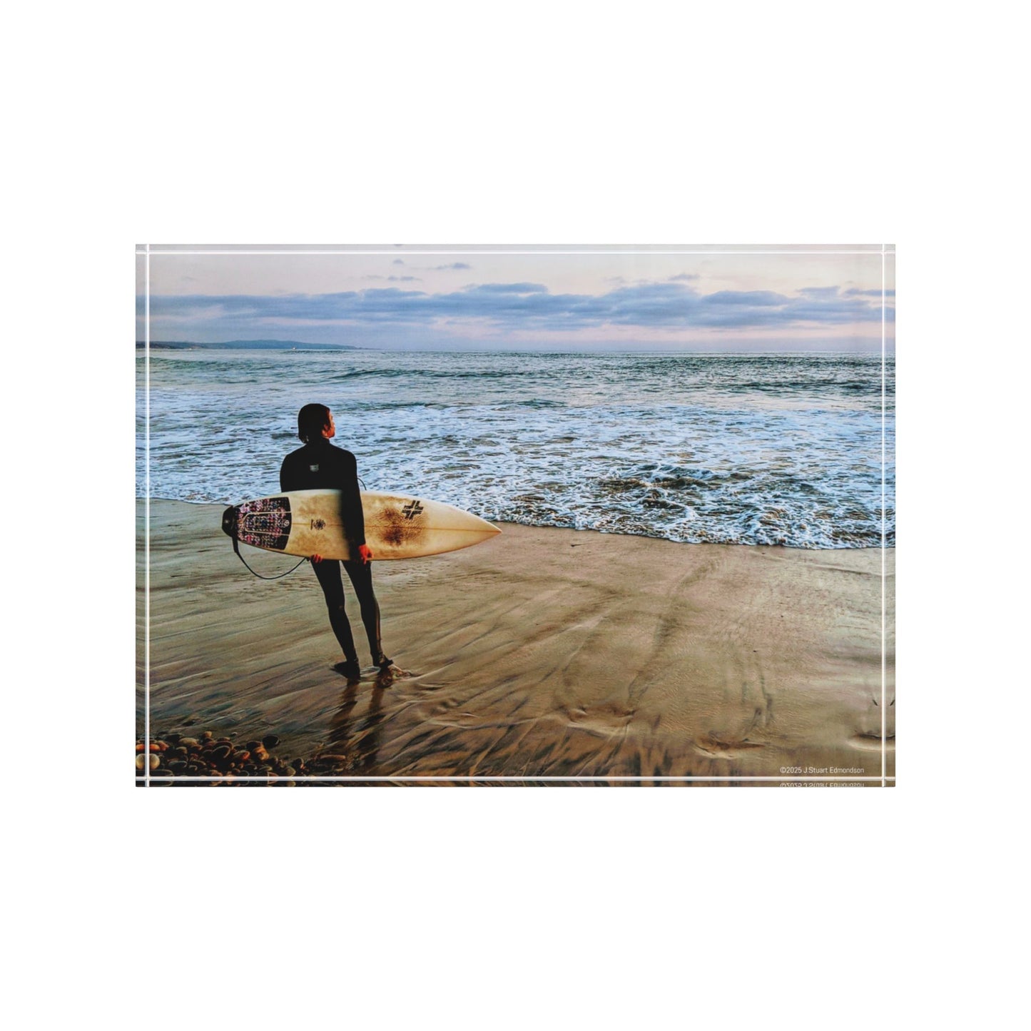 Swamis Vibe Surf and Sunsets 3D Photo Blocks Surfer on the Beach #1213 Surfing Photo Block | Coastal Home Decor | Beach Lover Gift, Picture Frame, Wall Art, Surfer Decor, Coastal Vibe