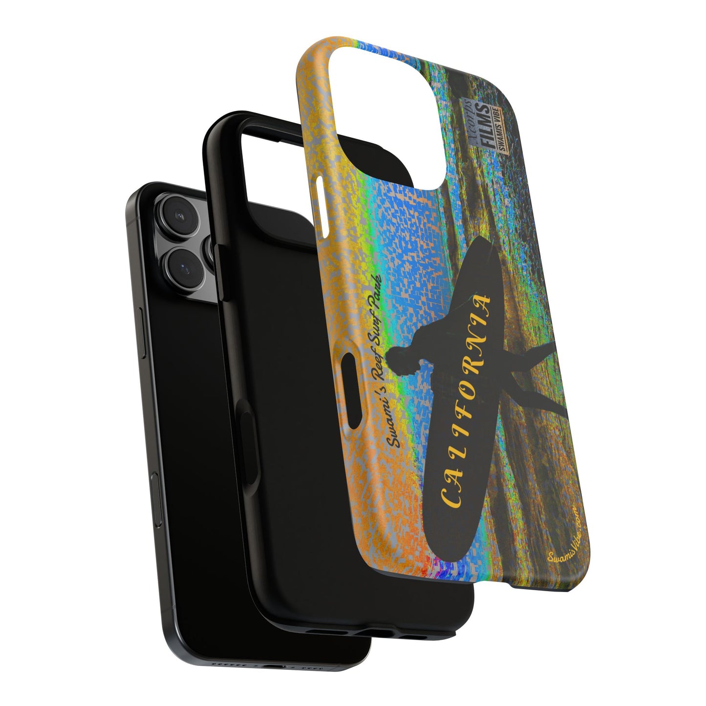 Swamis Vibe Encinitas California JSE Phone Case Designs #1 Swamis Beach Vibe California Surf Phone Case, Tropical Vibes, Ideal for Beach Lovers, Unique Gift for Summer, Vacation Accessories, Trendy Style