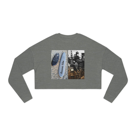 Swamis Vibe Cropped Sweatshirt — California Music Surf Sunset Design