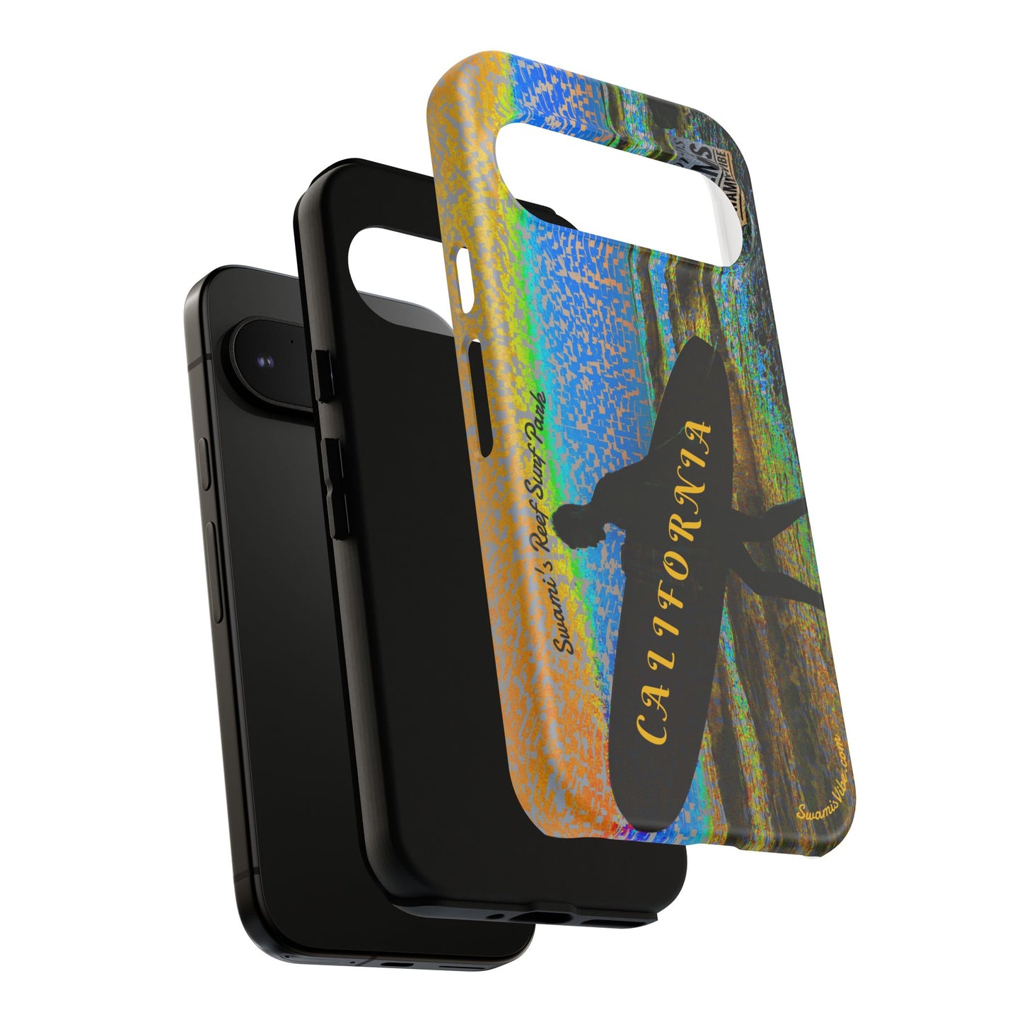 Swamis Vibe Encinitas California JSE Phone Case Designs #1 Swamis Beach Vibe California Surf Phone Case, Tropical Vibes, Ideal for Beach Lovers, Unique Gift for Summer, Vacation Accessories, Trendy Style