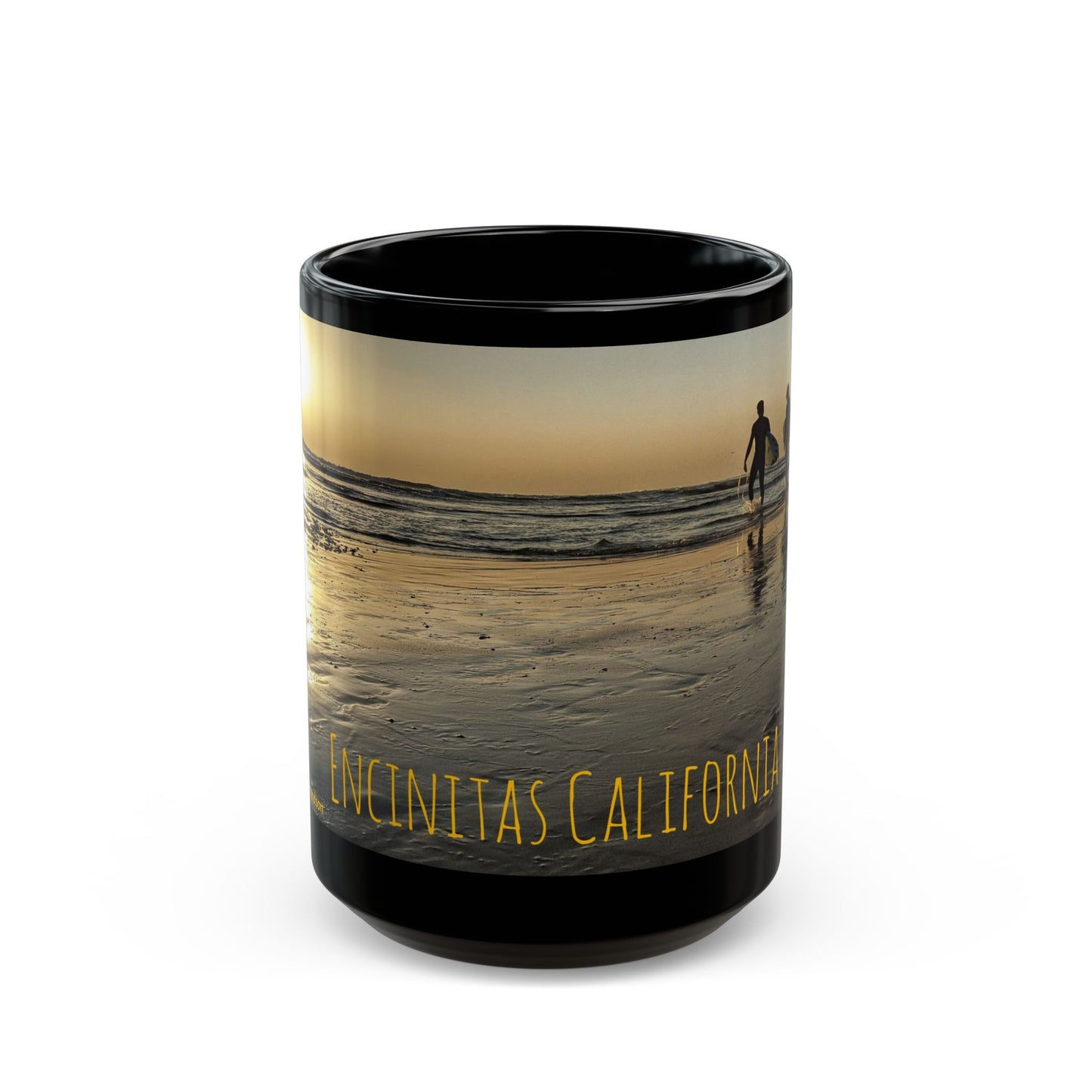 Swamis Vibe Encinitas California JSE Designs Swamis Vibe Ceramic Mug #2. Beach Vibes Coffee Mug - Encinitas California, Surfing Gift, Ocean Lover, Summer Memories, Travel Keepsake