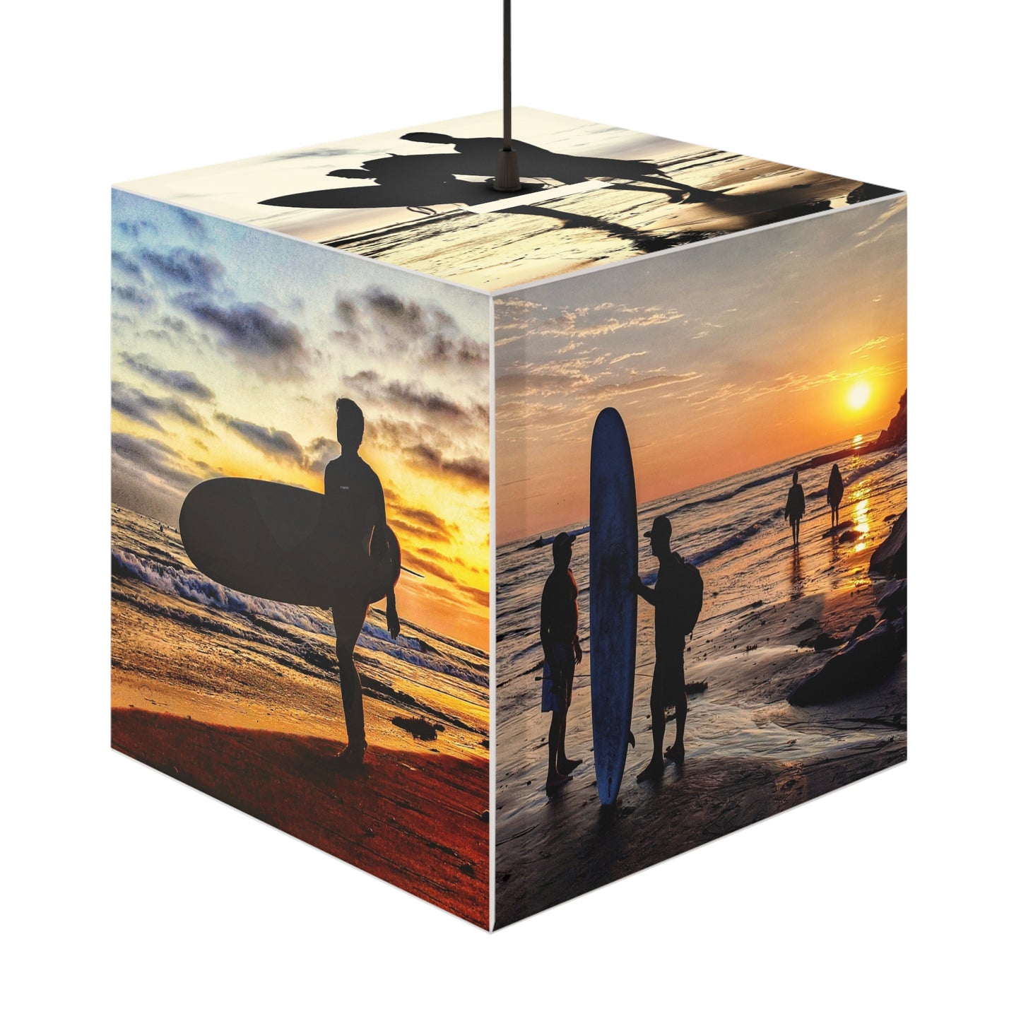 Swamis Vibe Surf and Sunsets CUBE Lamp #4 home, office lighting, surfing lamp, surfers light,