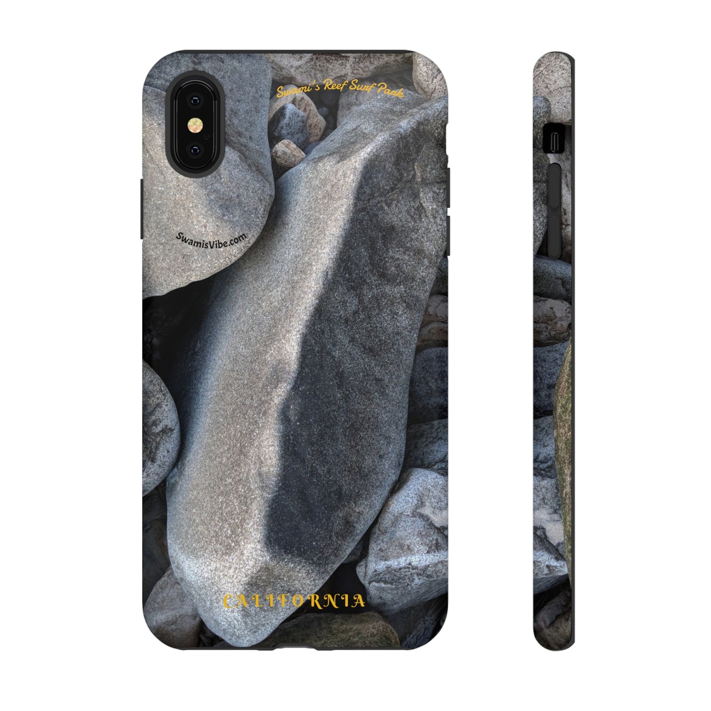 Swamis Vibe Encinitas California JSE Phone Case Designs #3. Swamis Beach Melted Rocks Durable Phone Case with Rock Design, Tough Cases for Outdoorsy Souls, Unique Gift for Nature Lovers, Perfect for Hiking and Adventure