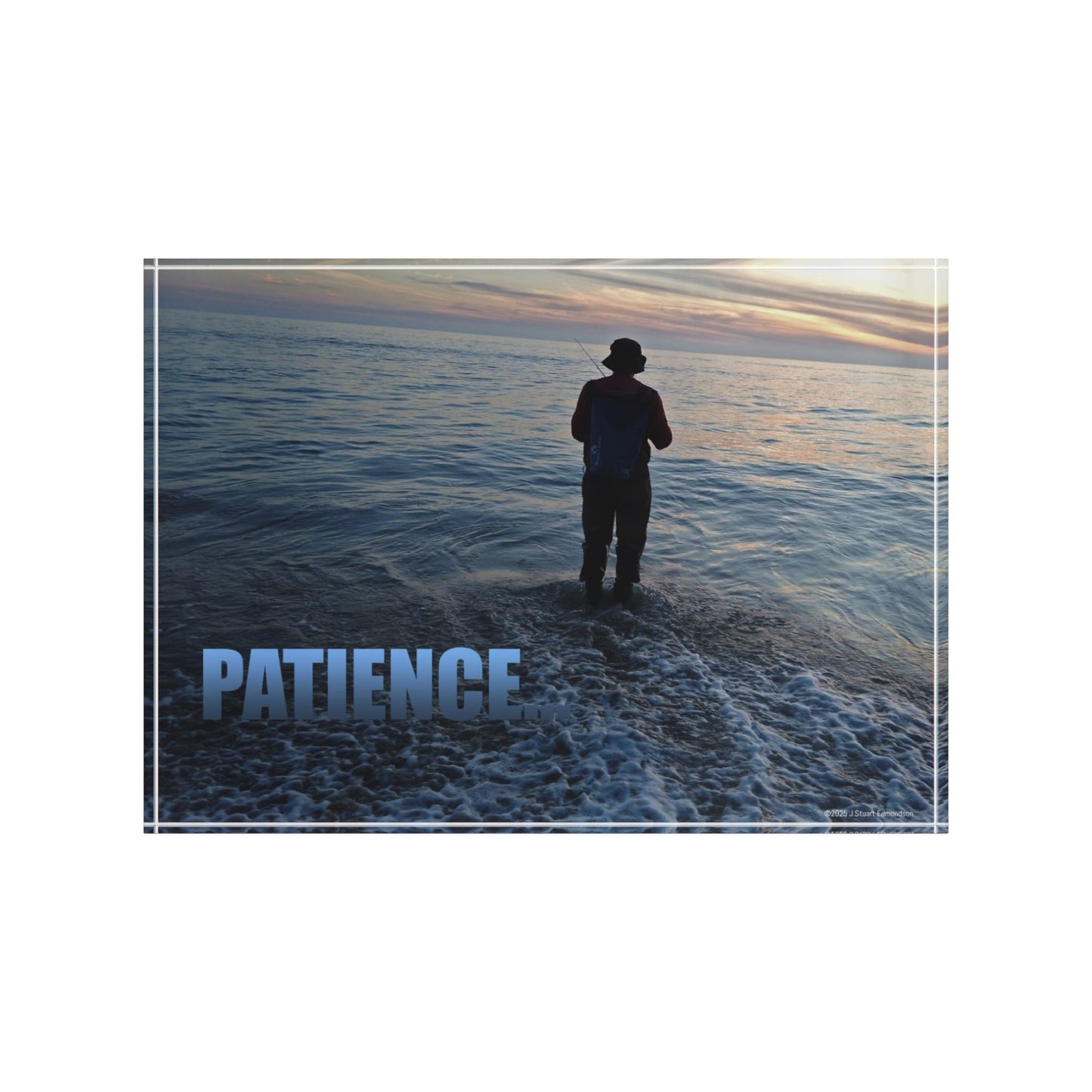 Inspirational Photo Block – Motivational Home Decor, Gift for Friends, Office, Mindfulness Decor, Patience Quote