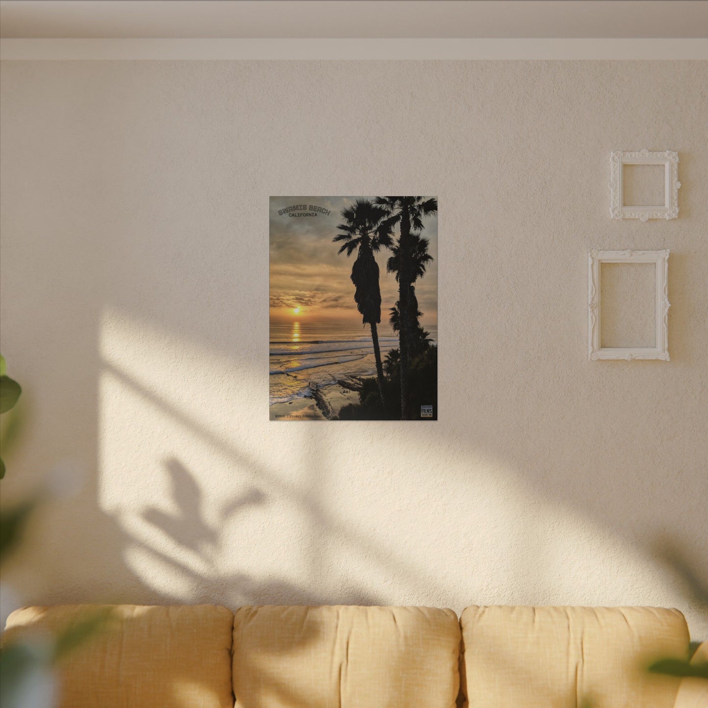 Swamis Vibe Encinitas California JSE Photograph #259 Swamis Winter Sunset Canvas Wall Art, Coastal Home Decor, Beach Vibes, Room Aesthetic, California Sunset, Gift for Ocean Lovers