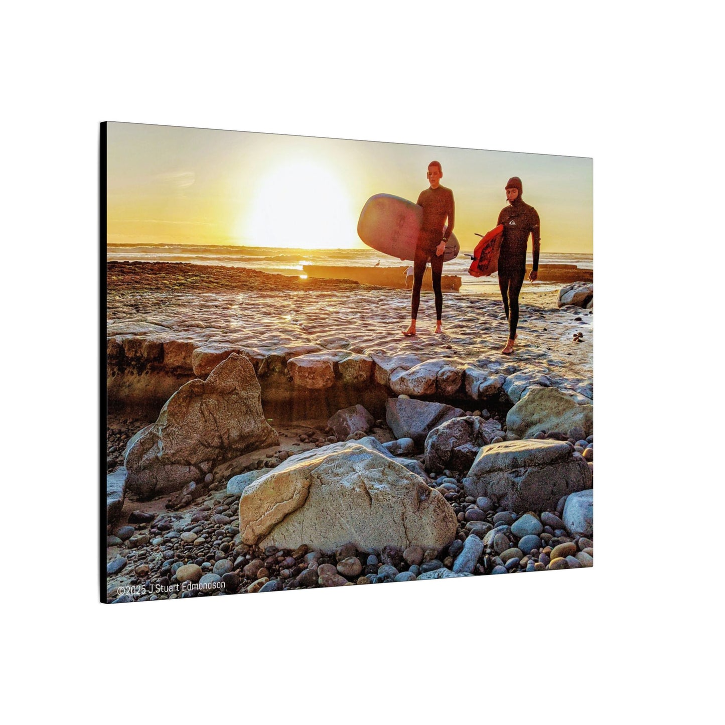 Swamis Vibe Encinitas California JSE Photograph #336 Surfers Walking On Swamis Reef Surfing Sunset Canvas Wall Art, Coastal Decor, Beach Lover Gift, Surf Art, Ocean Vibes, Home Wall Decor