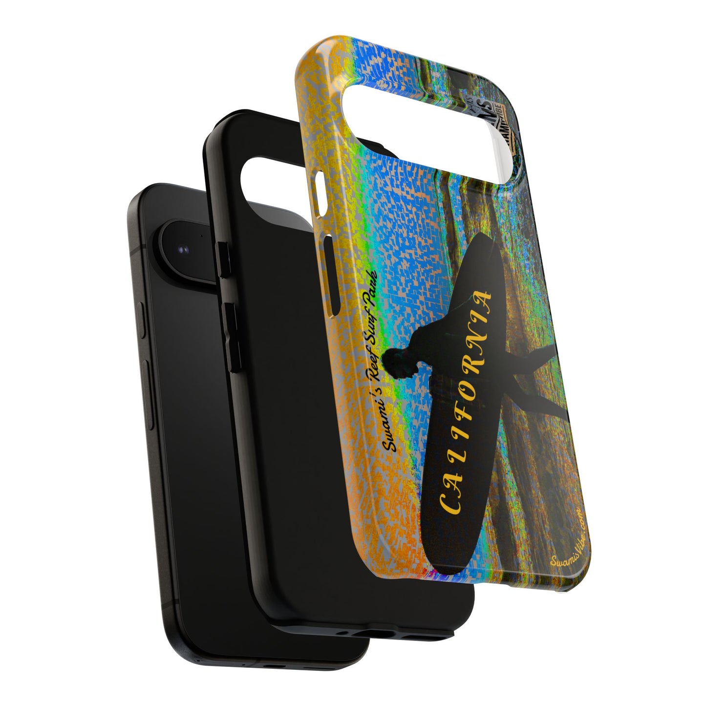 Swamis Vibe Encinitas California JSE Phone Case Designs #1 Swamis Beach Vibe California Surf Phone Case, Tropical Vibes, Ideal for Beach Lovers, Unique Gift for Summer, Vacation Accessories, Trendy Style