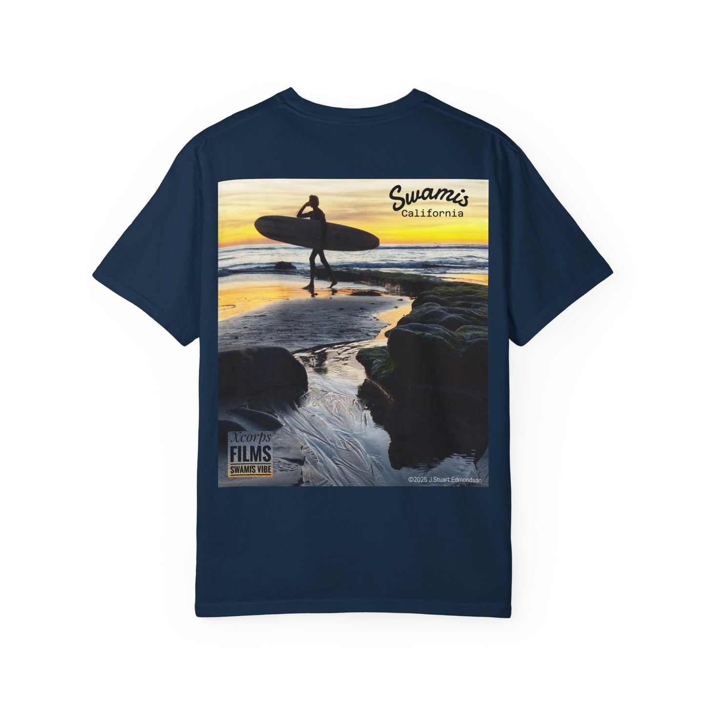 Swamis Vibe JSE Designs unisex garment-dyed t-shirt #151 Swamis Surf Park California Surfing T-Shirt, Beach Vibes Tee, Garment-Dyed Apparel, Unisex Summer Shirt, Gift for Surfers