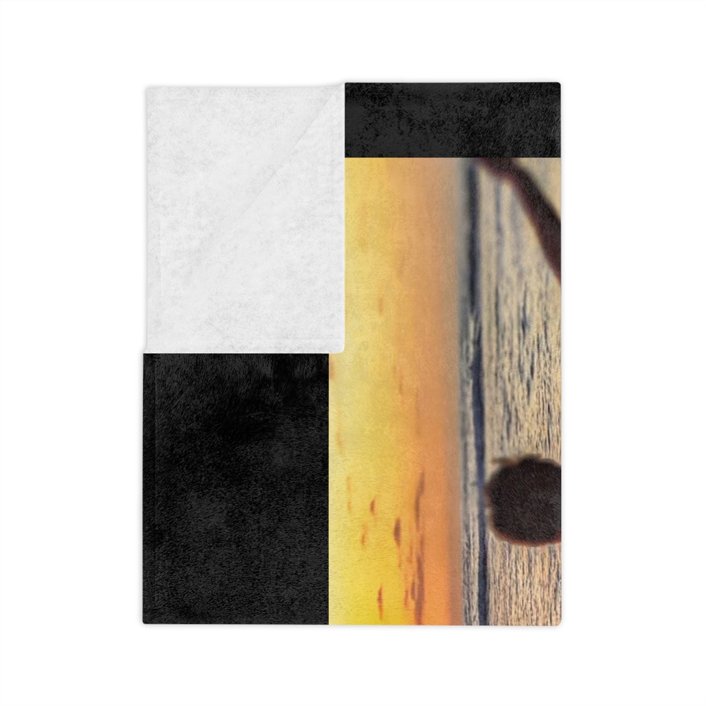 Swamis Vibe Encinitas California JSE Designs Surfer Sunset Blanket #1. Microfiber Blanket - Swamis Vibe Surfing Beach Design