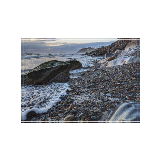 Swamis Vibe Surf and Sunsets 3D Photo Blocks - Swamis Beach Melted Rocks Photo Block Ocean Landscape Photo Block #1052, Decorative Home Decor, Nature Lover Gift, Nautical Art, Beach House Decoration