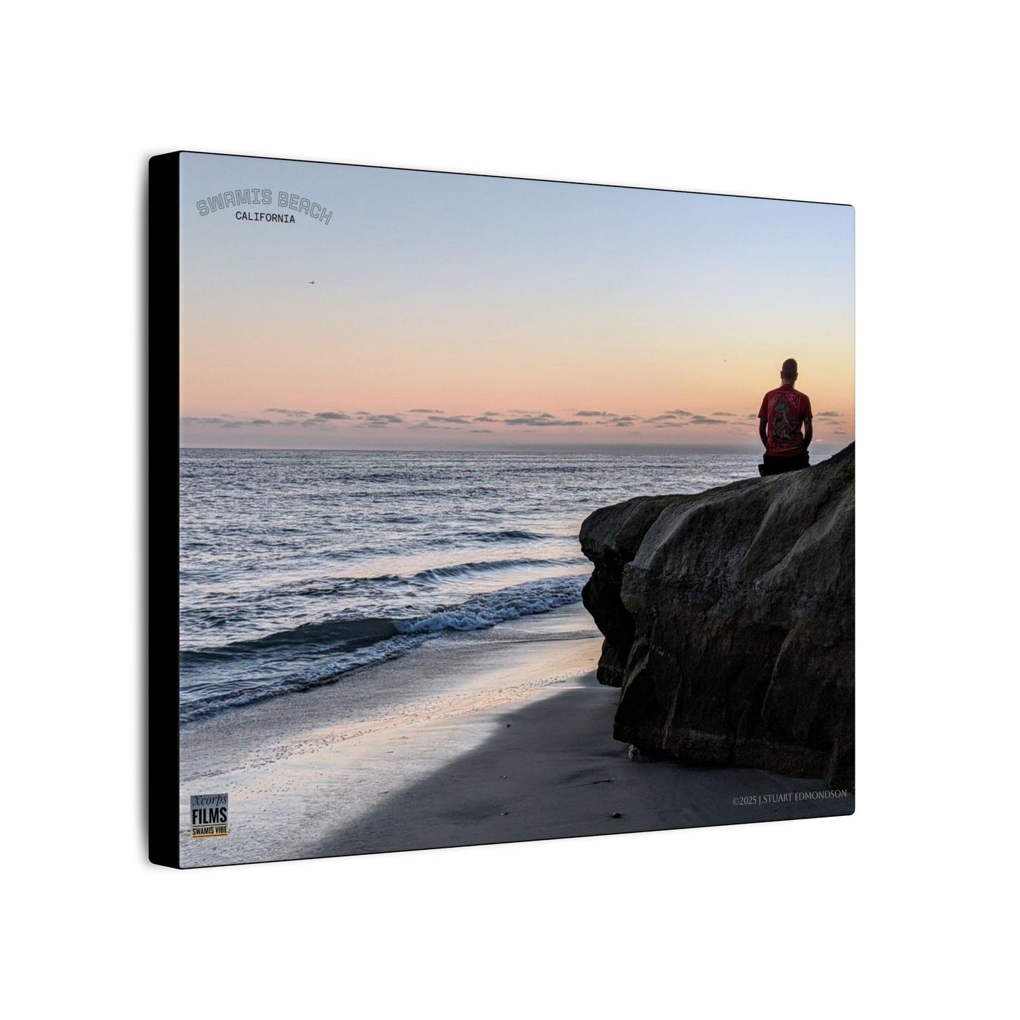 Swamis Vibe Encinitas California JSE Photograph #251 Meditation Serene Beach Canvas Print, Wall Decor, Coastal Art, Home Decor, Nature Wall Art, Perfect Gift for Ocean Lovers