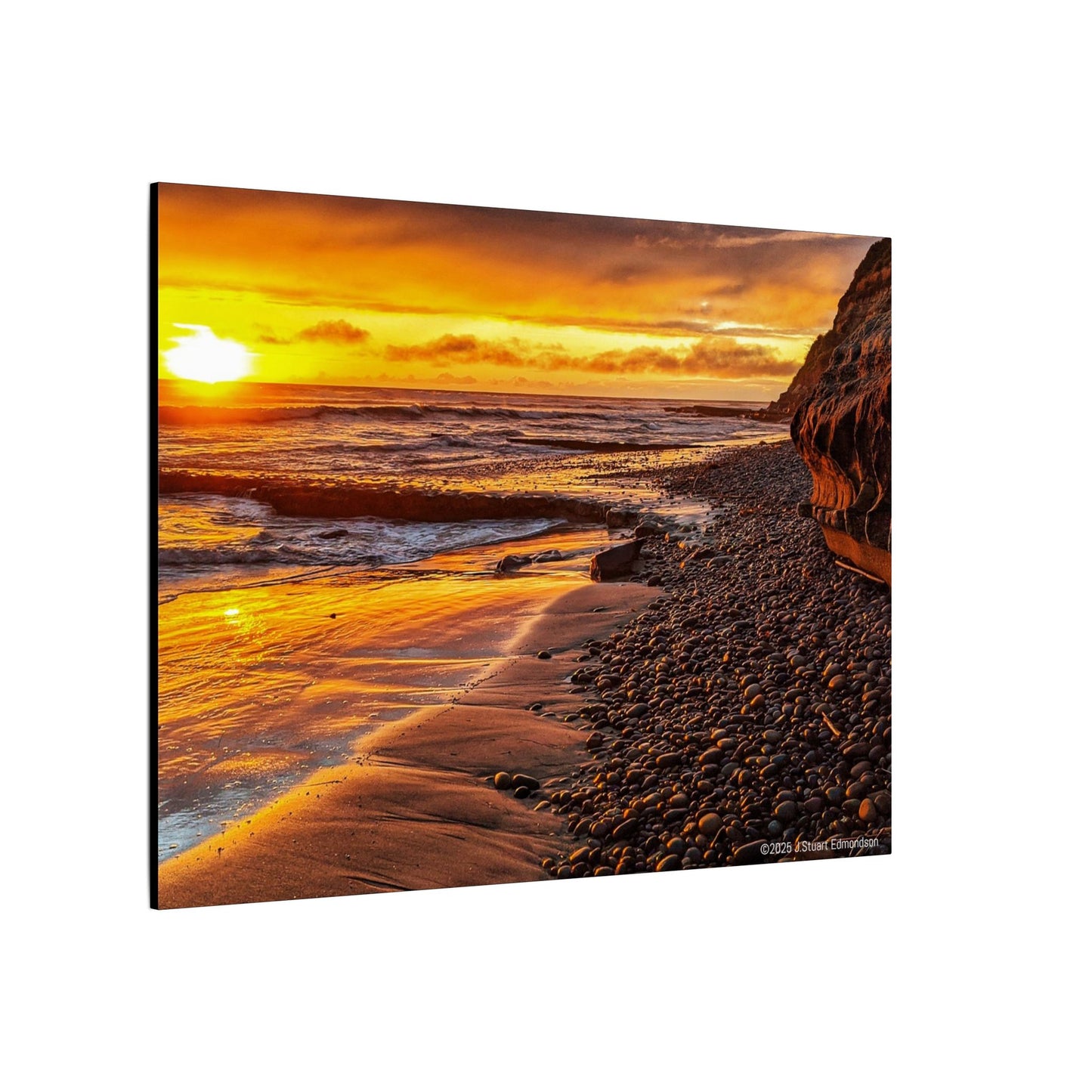 Swamis Vibe Encinitas California JSE Photograph #308 Swamis Reef Sunset Beach Canvas Art, Stretched Wall Decor, Coastal Home Decor, Ocean Sunset Artwork, Beach Lover Gift