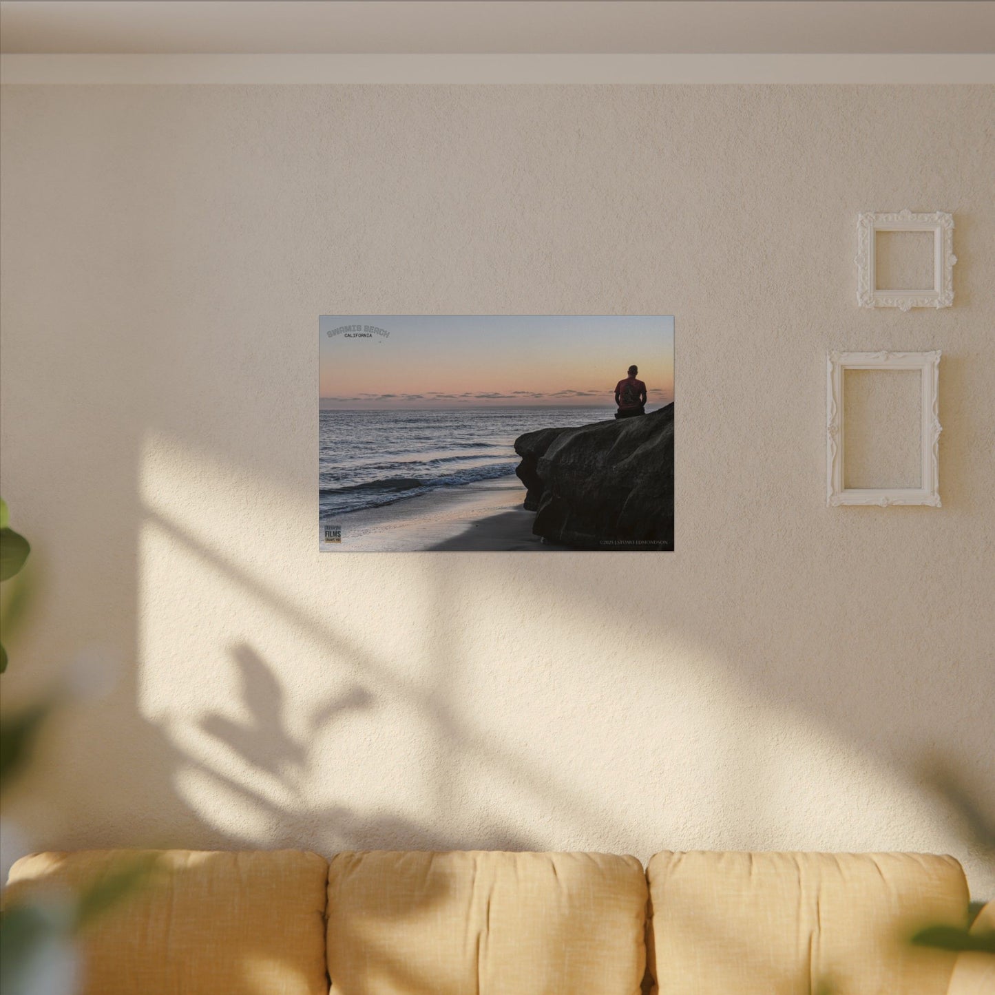 Swamis Vibe Encinitas California JSE Photograph #251 Meditation Serene Beach Canvas Print, Wall Decor, Coastal Art, Home Decor, Nature Wall Art, Perfect Gift for Ocean Lovers