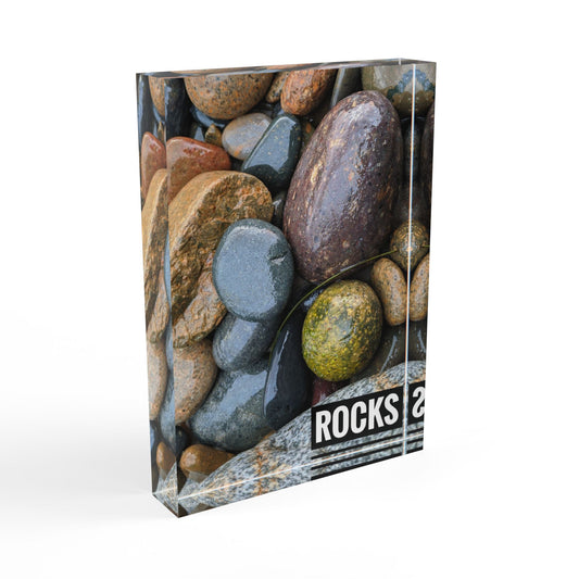 Swamis Vibe Surf and Sunsets Swamis River Rocks #2. Rocks Photo Block, Decorative Art Piece, Home Decor, Nature Photography, Unique Gift, Rustic Style
