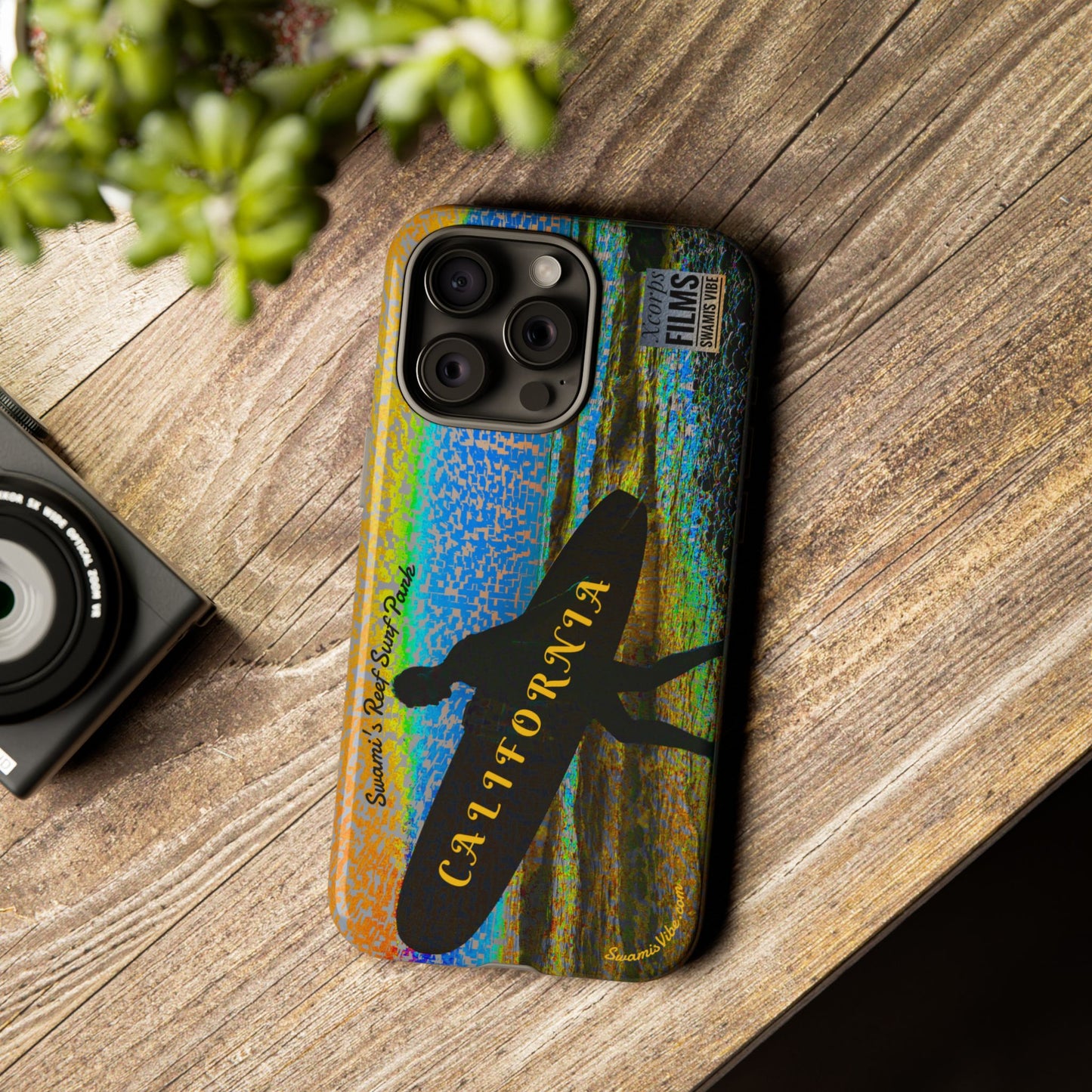 Swamis Vibe Encinitas California JSE Phone Case Designs #1 Swamis Beach Vibe California Surf Phone Case, Tropical Vibes, Ideal for Beach Lovers, Unique Gift for Summer, Vacation Accessories, Trendy Style