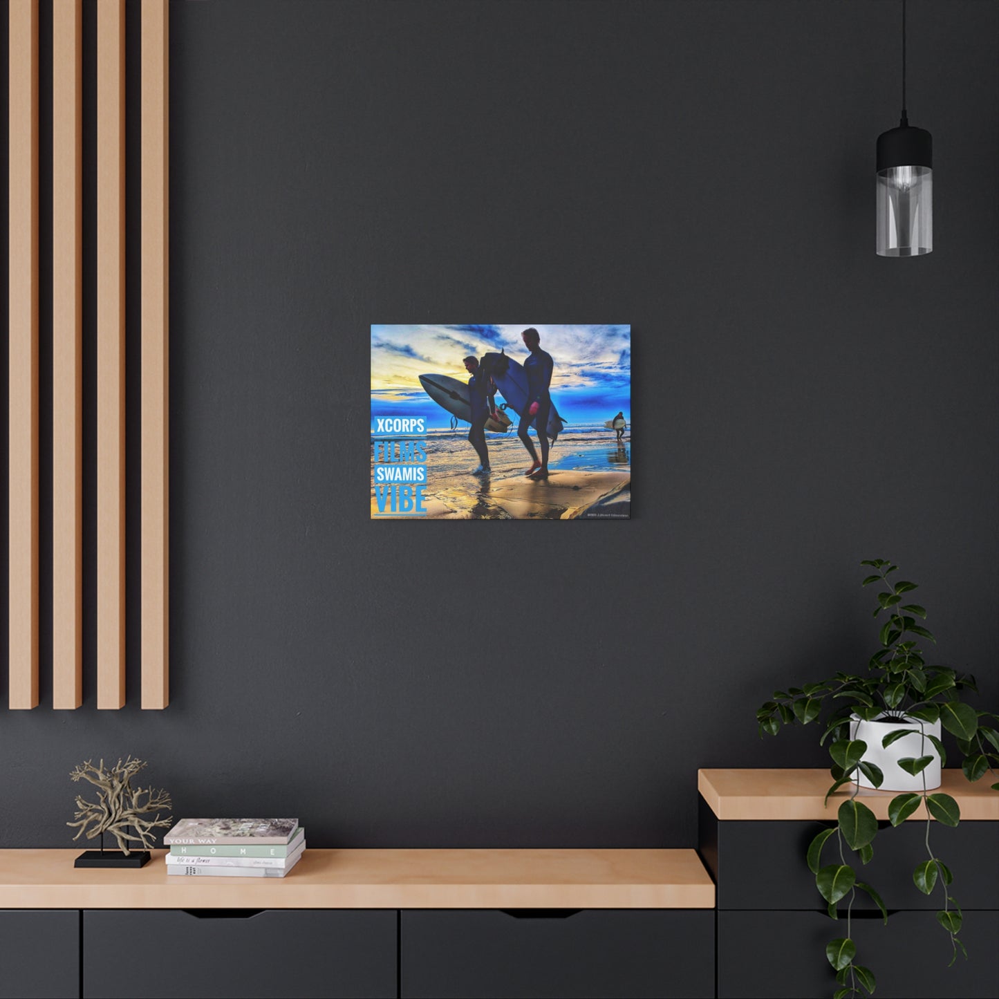 Swamis Vibe Encinitas California JSE Photograph #341 Blue Sunset Surfers Surfing Vibe Canvas Art, Beach Decor, Coastal Wall Art, Surfer Home Decor, Ocean Inspired Art, Summer Aesthetic