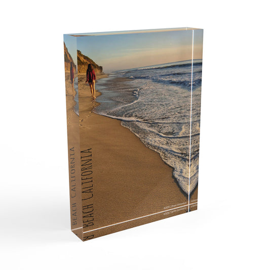 Swamis Vibe Surf and Sunsets Moonlight Beach California Photo Block, Coastal Decor, Ocean Wall Art, Home Decor, Gift for Beach Lovers, Photography Display