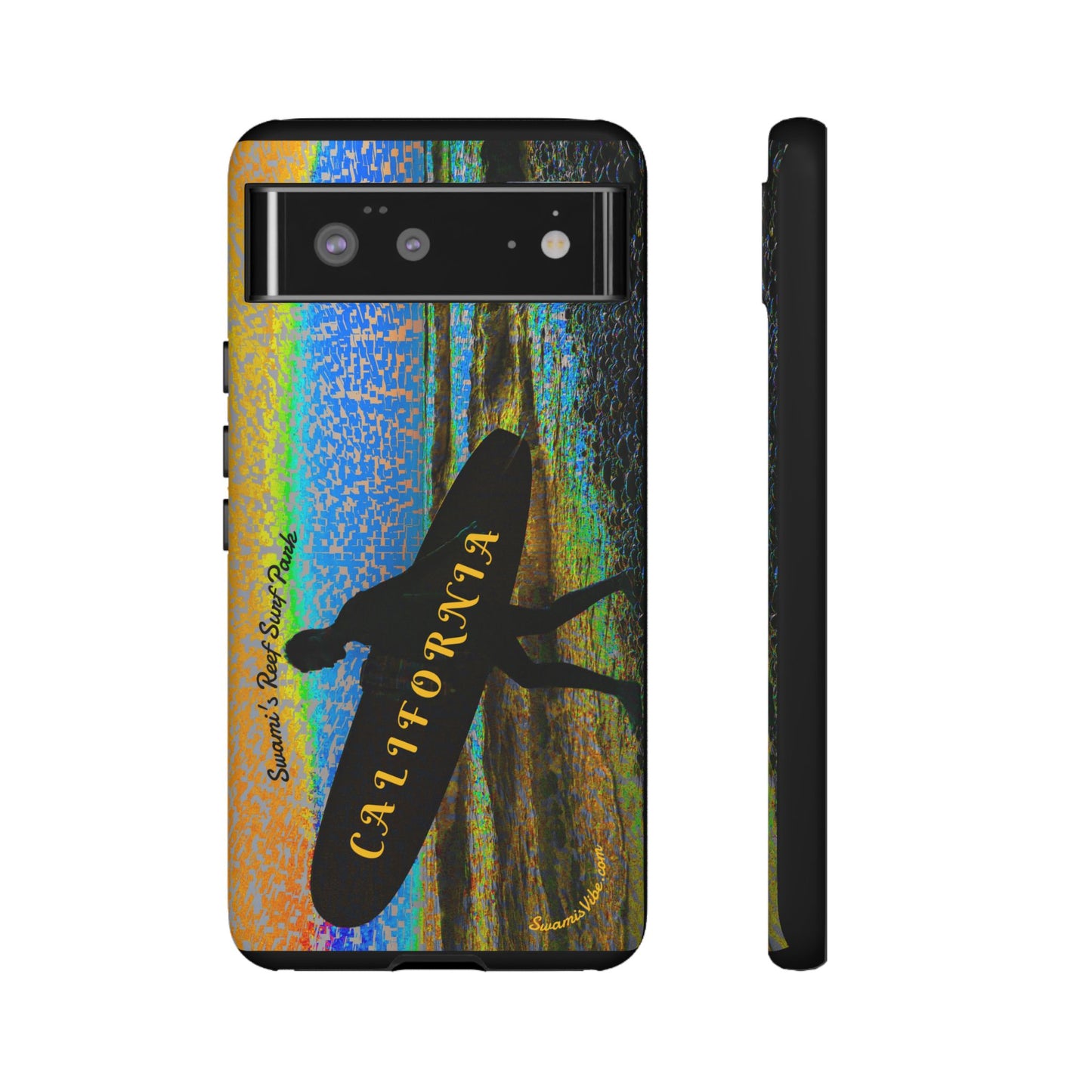 Swamis Vibe Encinitas California JSE Phone Case Designs #1 Swamis Beach Vibe California Surf Phone Case, Tropical Vibes, Ideal for Beach Lovers, Unique Gift for Summer, Vacation Accessories, Trendy Style