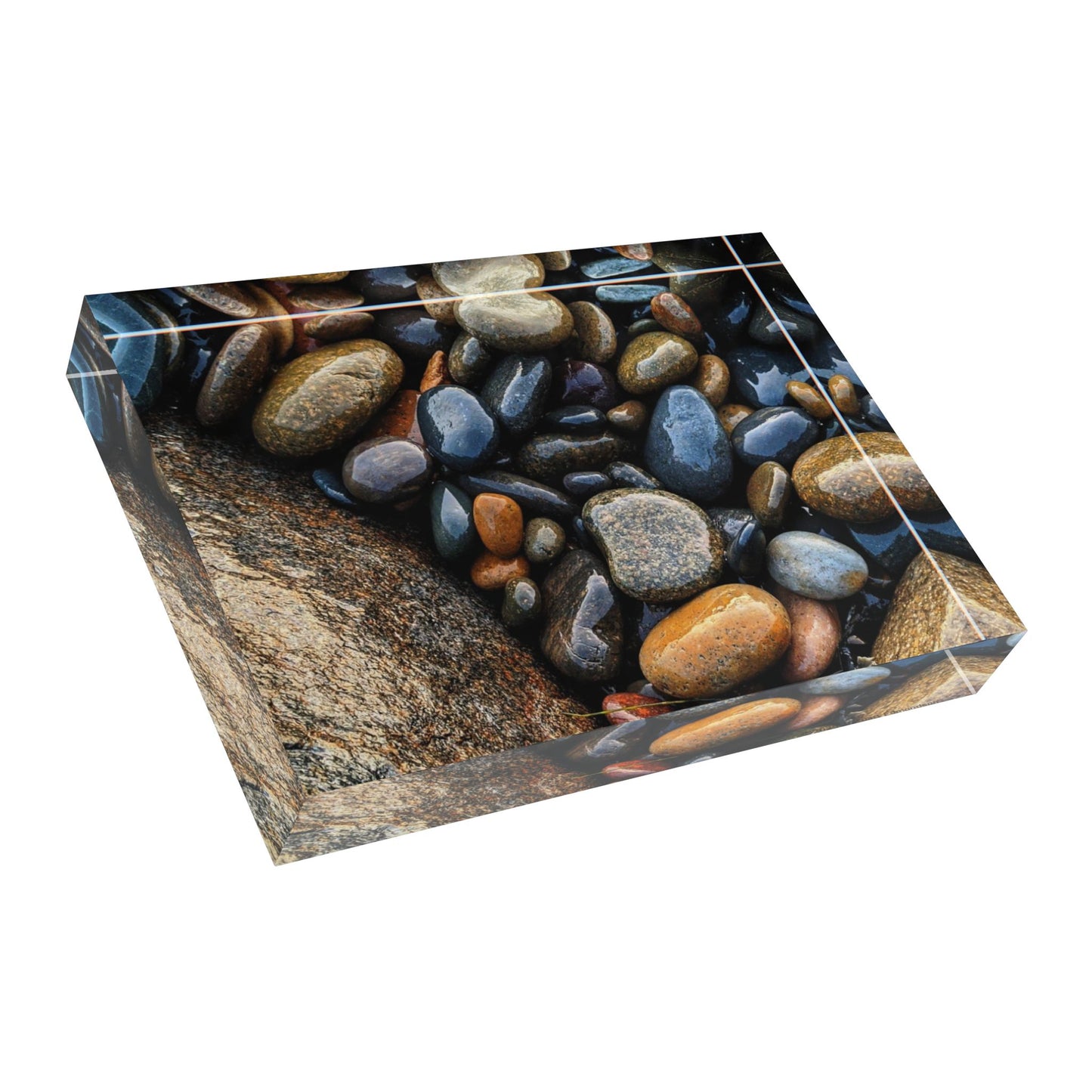 Swamis Vibe Surf and Sunsets Beach Rocks Mix #1. Nature-Inspired Photo Block, Artwork Display, Home Decor, Gift for Nature Lovers