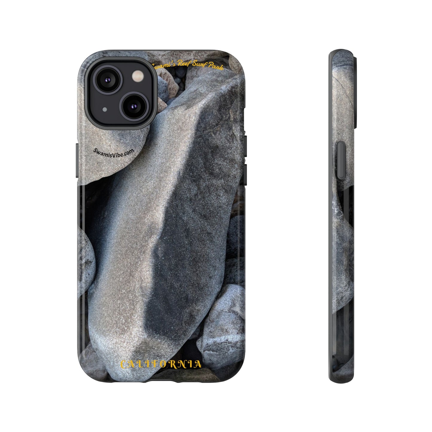 Swamis Vibe Encinitas California JSE Phone Case Designs #3. Swamis Beach Melted Rocks Durable Phone Case with Rock Design, Tough Cases for Outdoorsy Souls, Unique Gift for Nature Lovers, Perfect for Hiking and Adventure