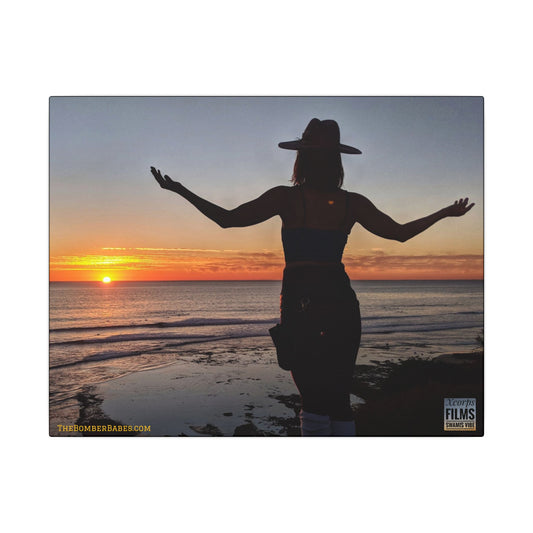 Swamis Vibe Encinitas California JSE Photograph #334 Swamis Sunset Tribute Wall Art, Matte Canvas Print, Beach Decor, Inspirational Home Decor, Gift for Nature Lovers, Relaxing Artwork