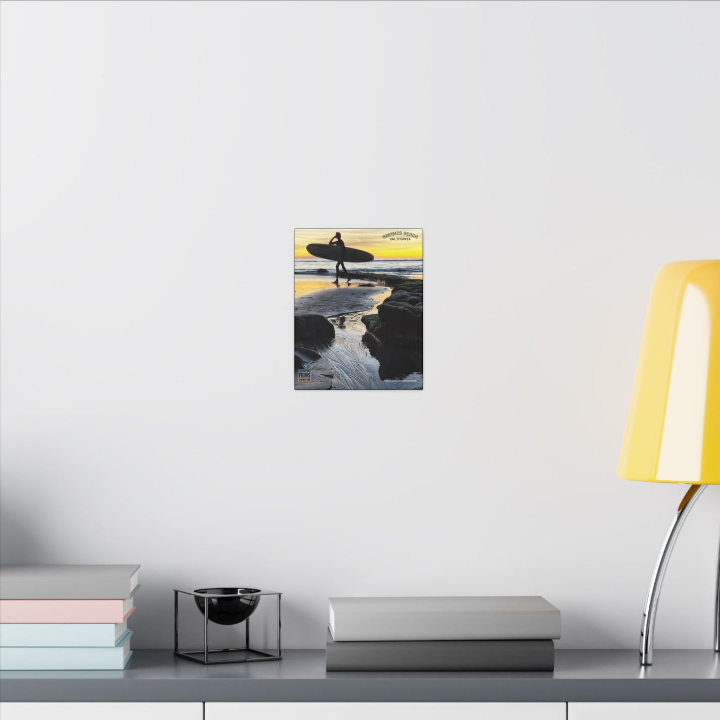 Swamis Vibe Encinitas California JSE Photograph #1200 Surfer On An Ancient Reef. Surfing Sunset Canvas Print - Beach Wall Art, Coastal Decor, Ocean Photography, Gift for Surfers, Home Aesthetic