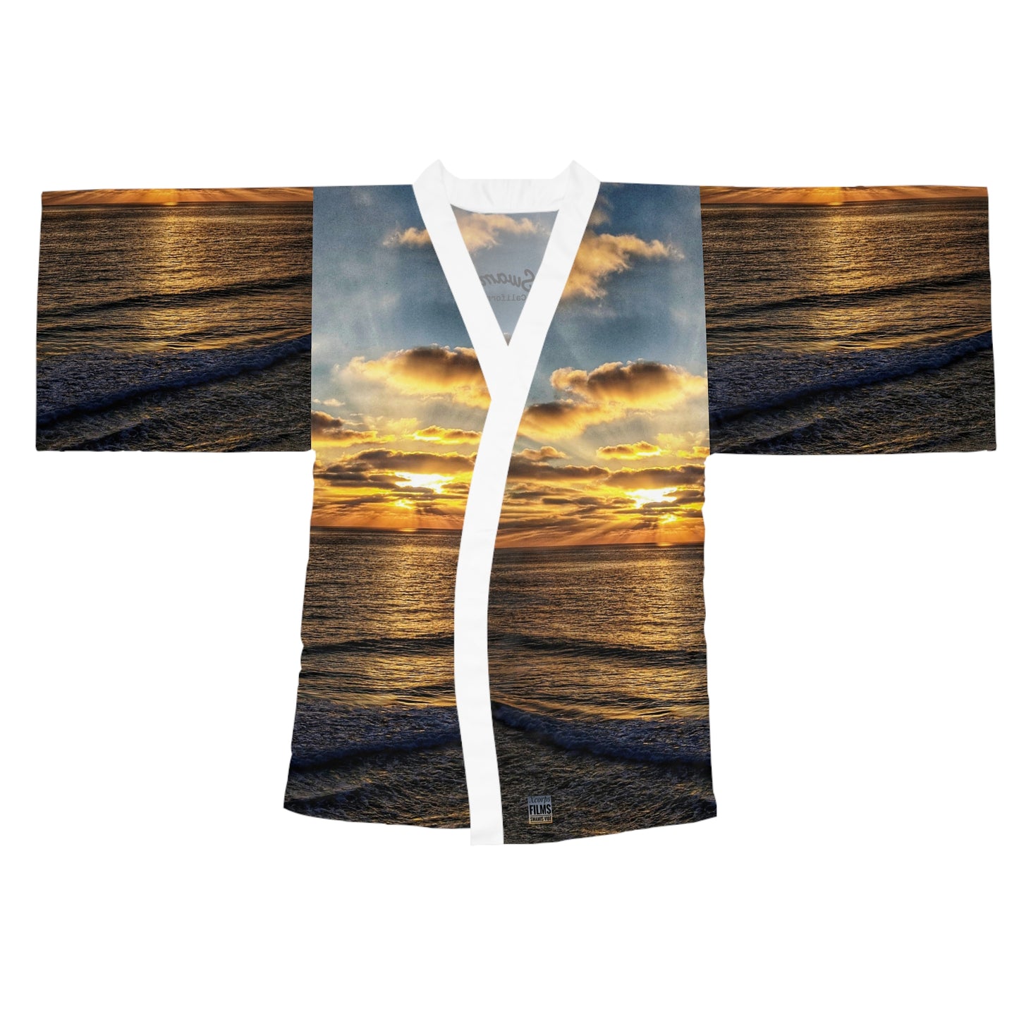 Swamis Vibe California JSE Photograph #235 Swamis Sunset Kimono Long Sleeve Kimono Robe