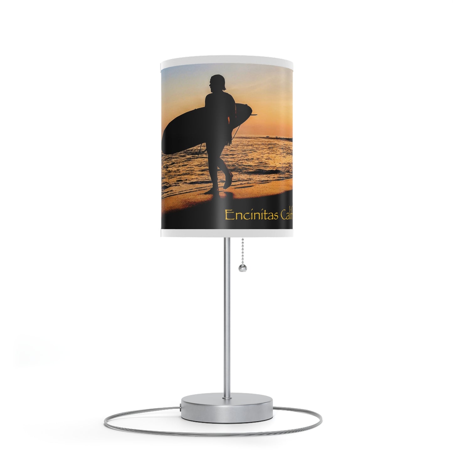 Swamis Vibe Encinitas California Beach Sunset Surfer Desk Lamp #6 Desk Table Lamp Surf themed Table Lamp, Perfect for Beach Lovers, Coastal Decor, Home Lighting, Gift for Surfers, Nautical Room Accent