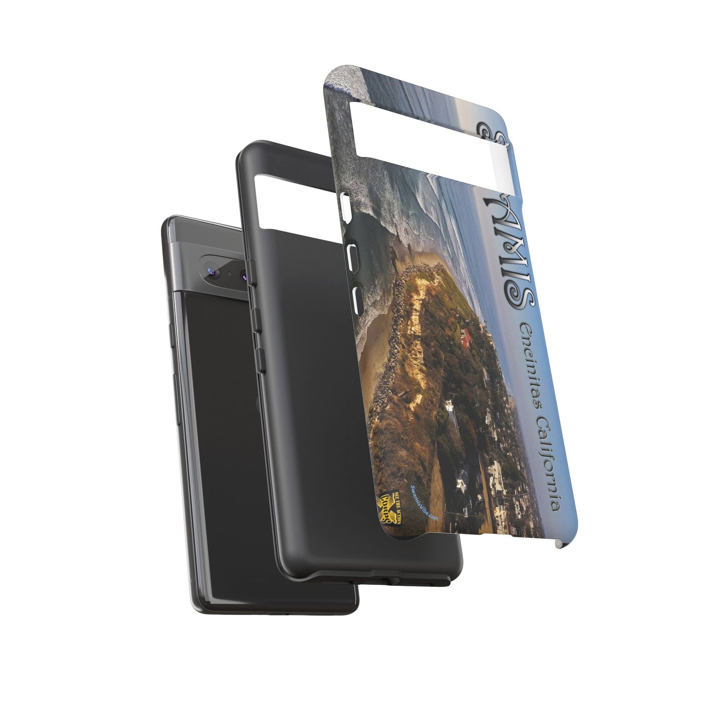 Swamis Vibe Encinitas California JSE Phone Case Designs #2 Swamis Beach Vibe California  Phone Cases, Tough Phone Cover, Beach Vibe Accessory, Coastal Gift, Swamis Design Case, Summer Aesthetic Case